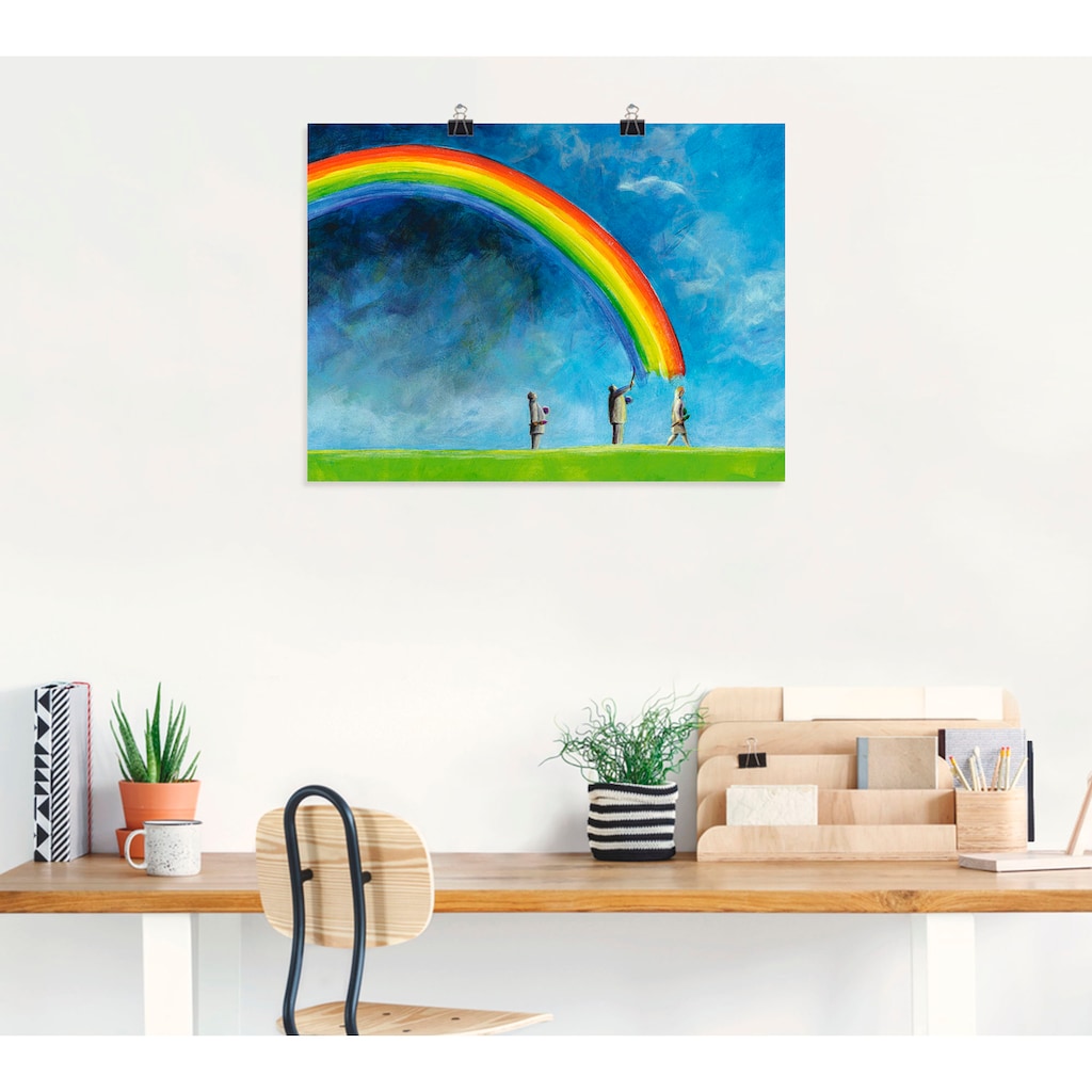 Artland Poster »Regenbogen malen«, Gruppen & Familien, (1 St.)