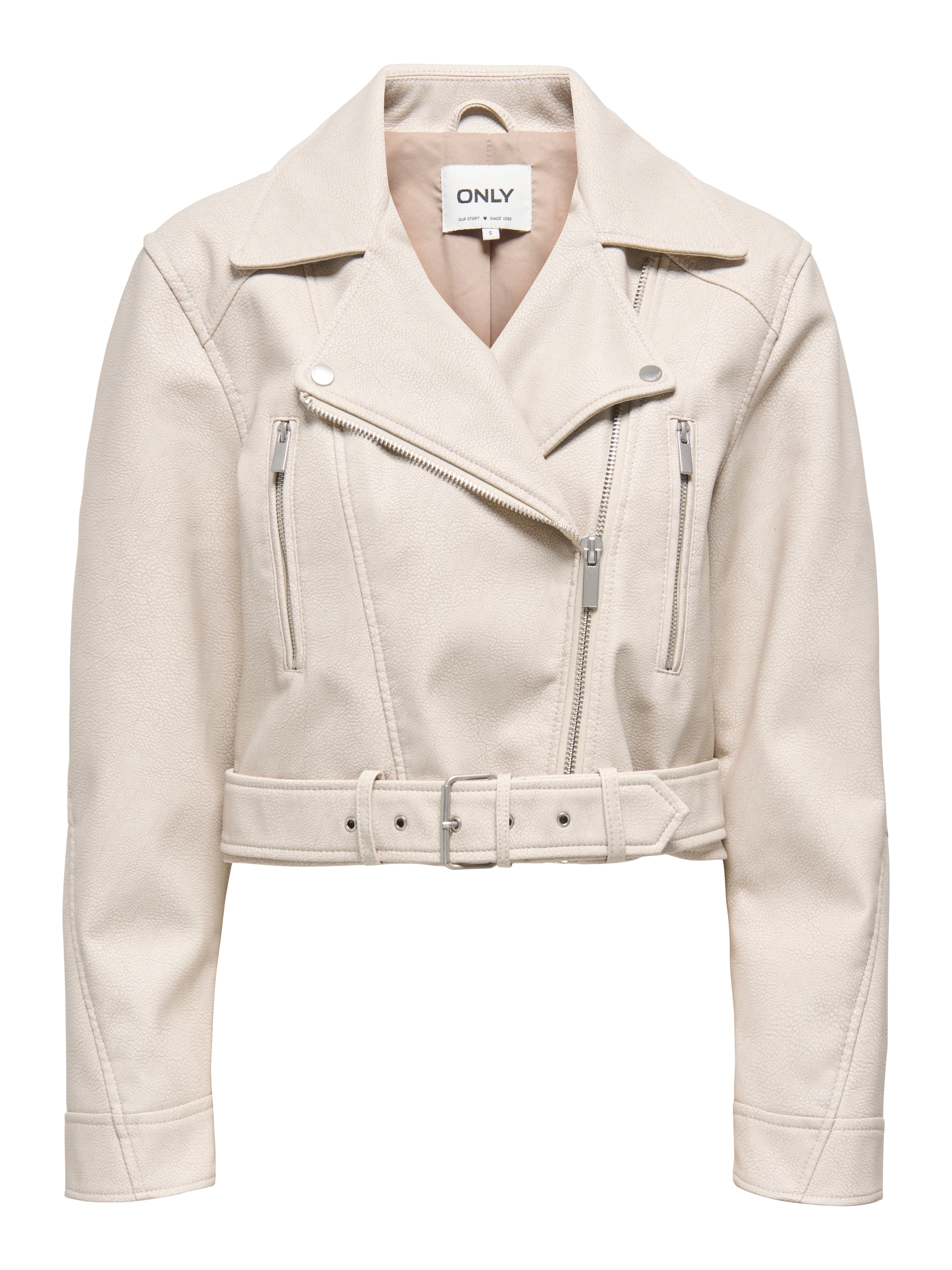 Image of ONLY Lederimitatjacke "ONLPAULINE FAUX LEATHER JACKET CC OTW" mit Biker-Style Details