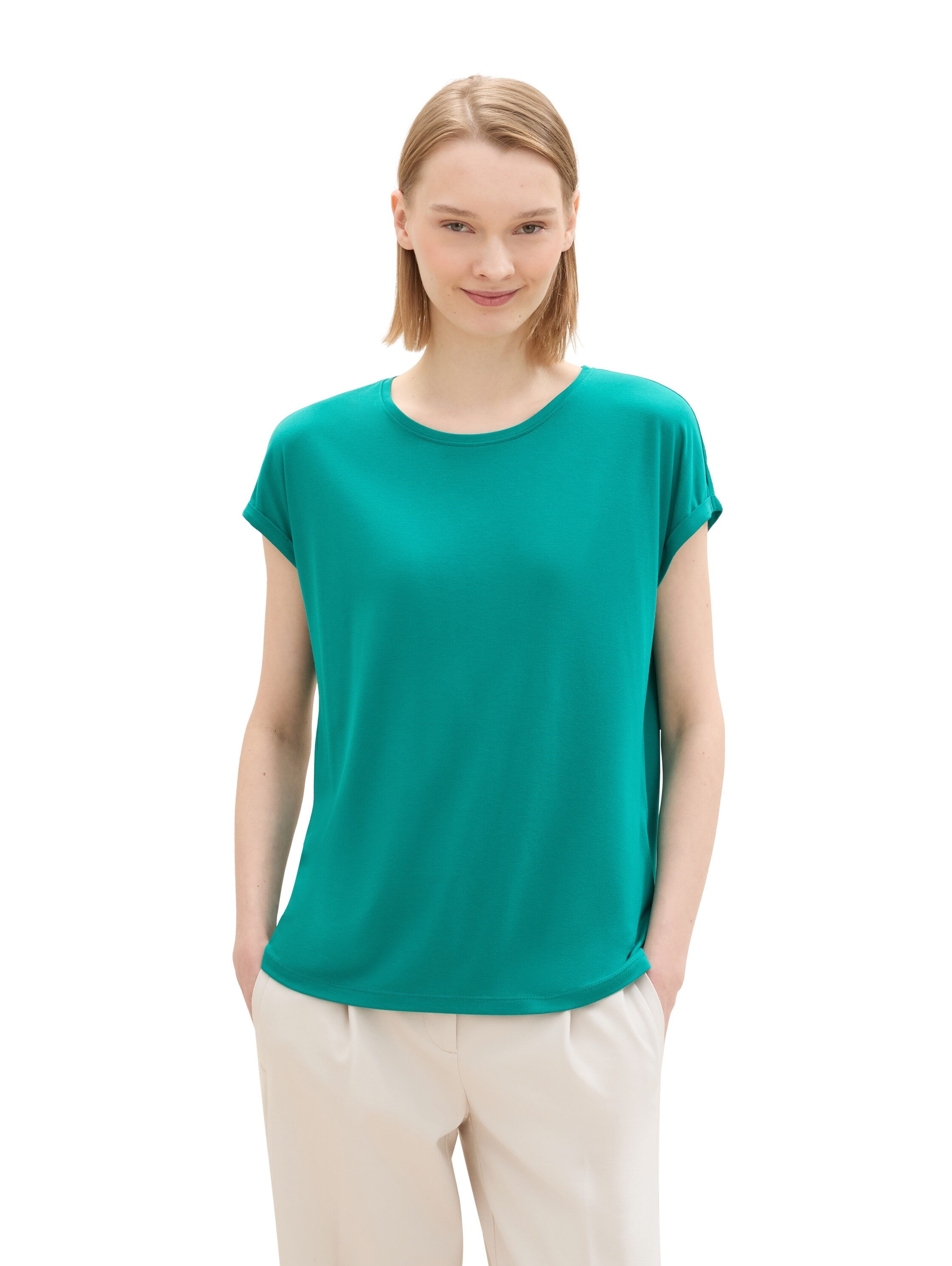 Image of TOM TAILOR Denim T-Shirt mit Rundhalsausschnitt