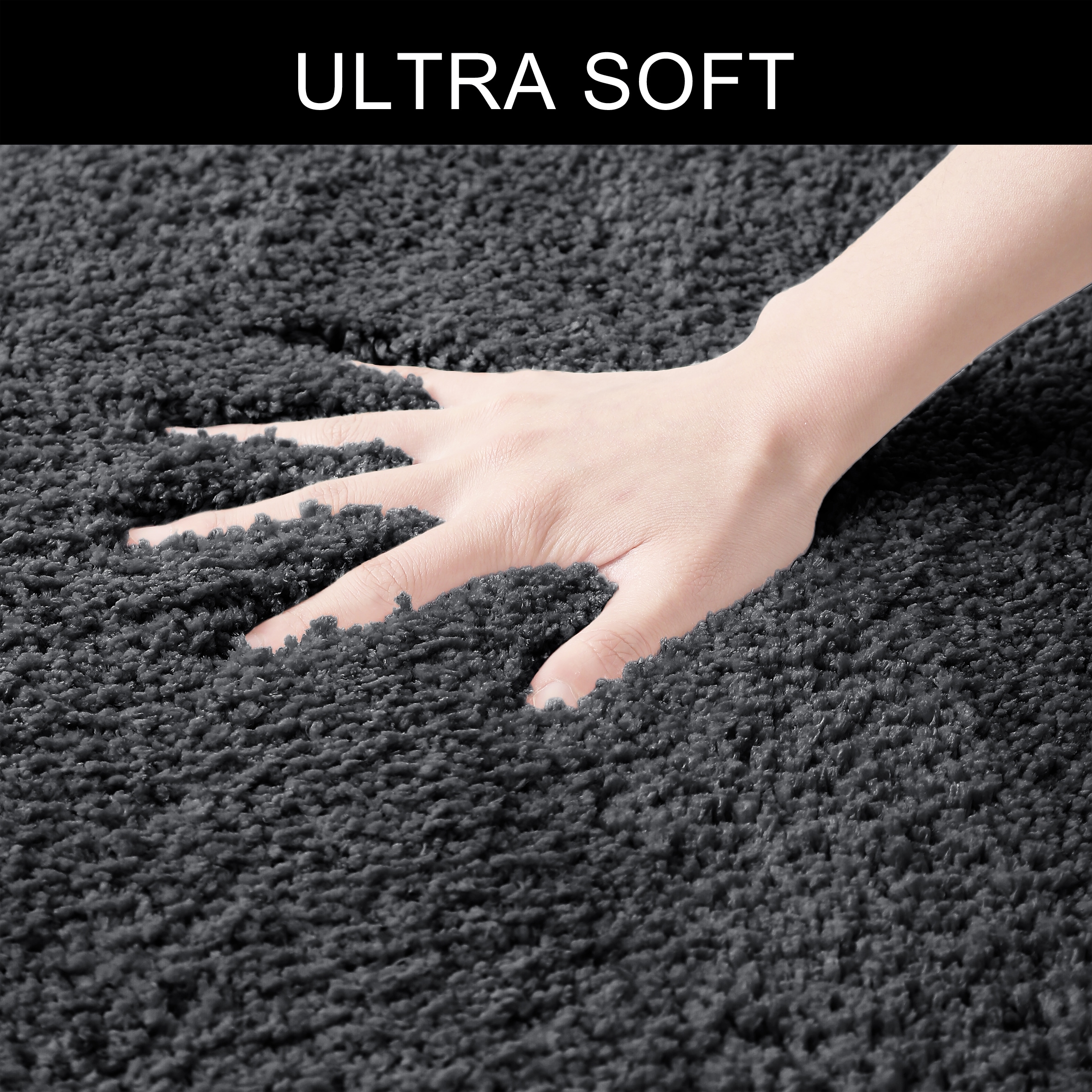 my home Badematte »Inga, Badezimmer Teppich, Badvorleger«, rutschhemmend beschichtet, schnell trocknend-strapazierfähig-fussbodenheizungsgeeignet, Badteppich, unifarben, weich, als halbrund und rechteckig erhältlich