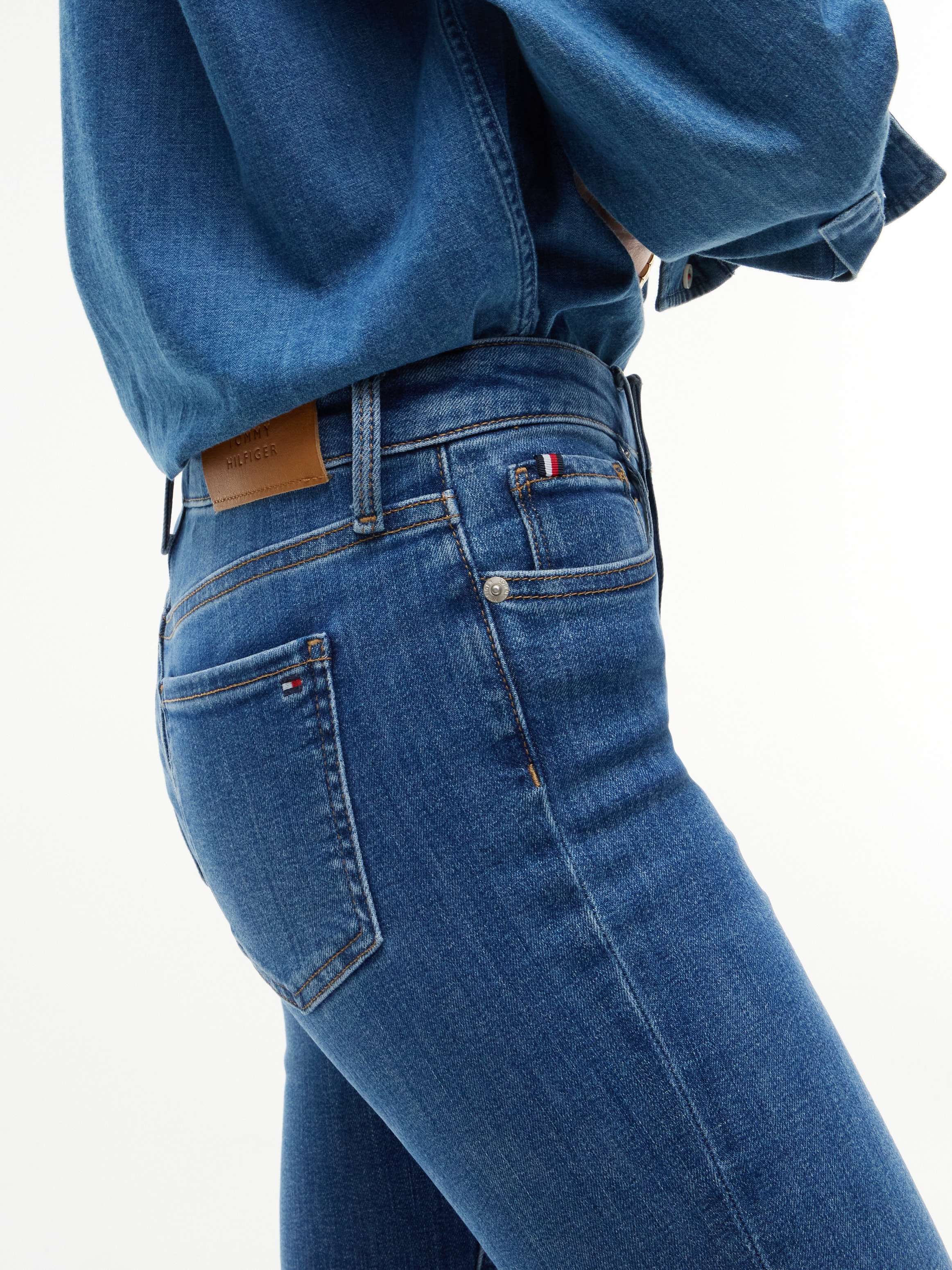 Tommy Hilfiger Jeans skinny »HERITAGE COMO SKINNY RW« avec badge logo Tommy Hilfiger, style 5 poches