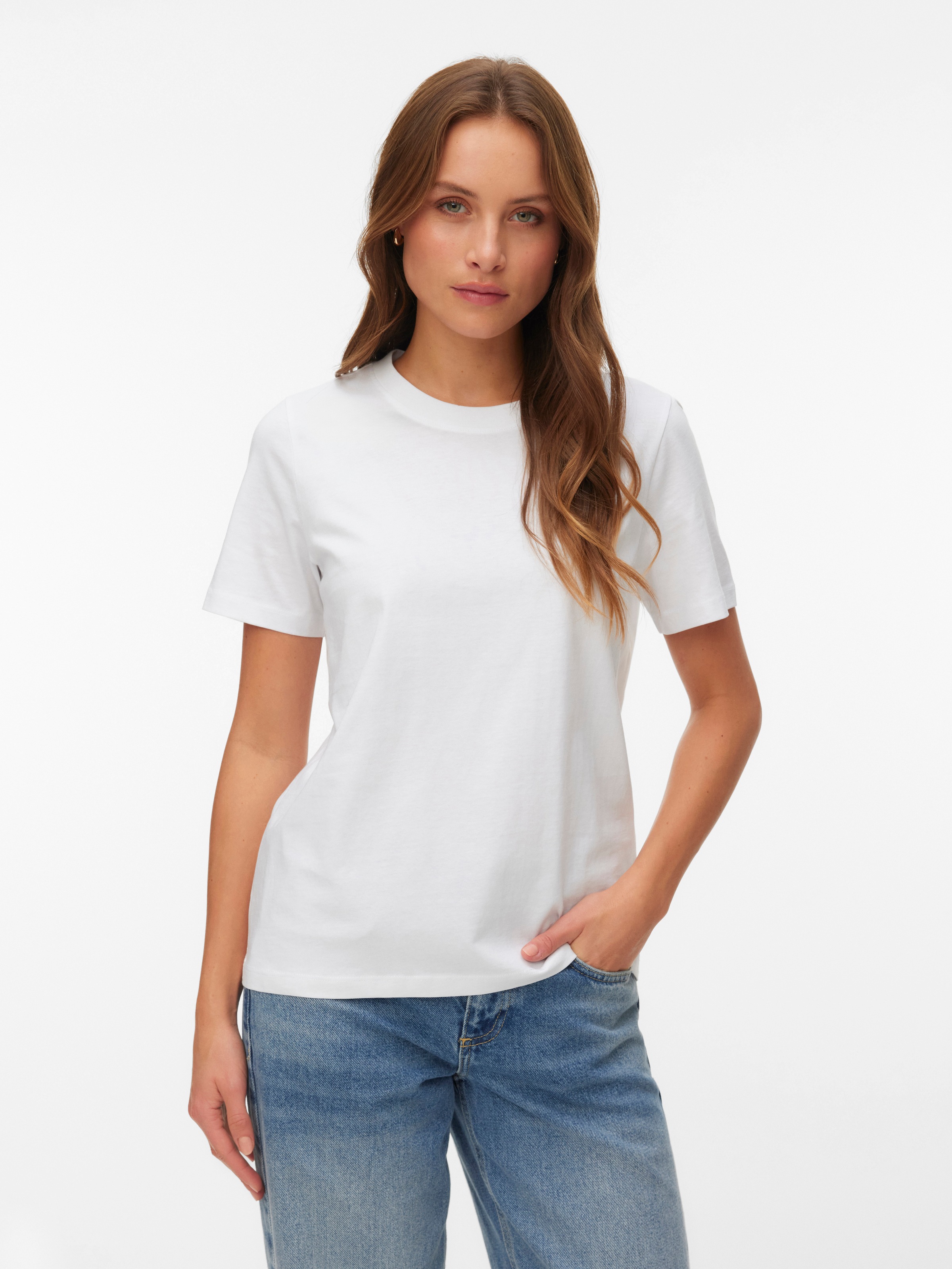 Image of Vero Moda T-Shirt "VMPAULINA SS T-SHIRT 2-PACK JRS" Packung, 2 Baumwolle, regular fit