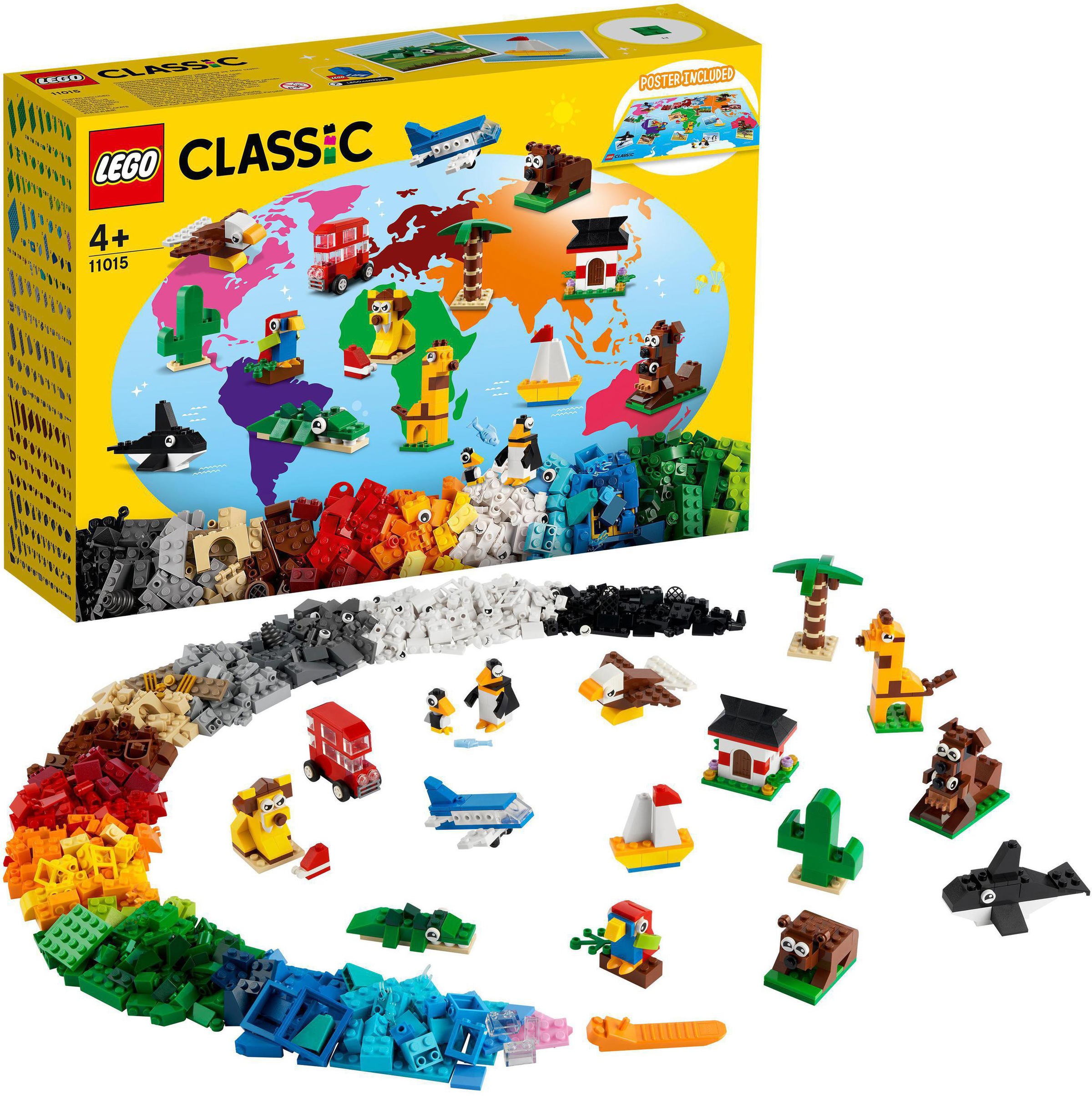 Image of LEGO® Konstruktionsspielsteine »Einmal um die Welt (11015), LEGO® Classic«, (950 St.), Made in Europe bei Ackermann Versand Schweiz