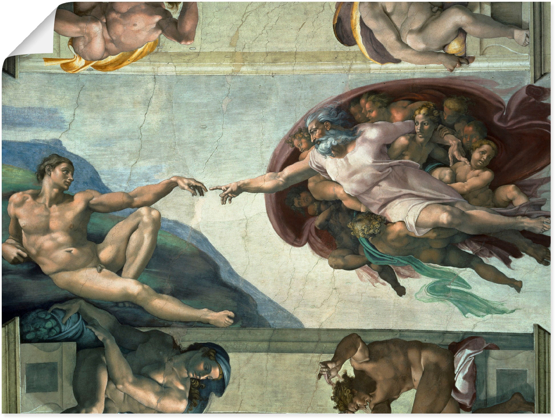 Image of Artland Wandbild "Die Erschaffung des Adam" Religion 1 Stk. tlg. als Leinwandbild, Poster in verschied. Grössen