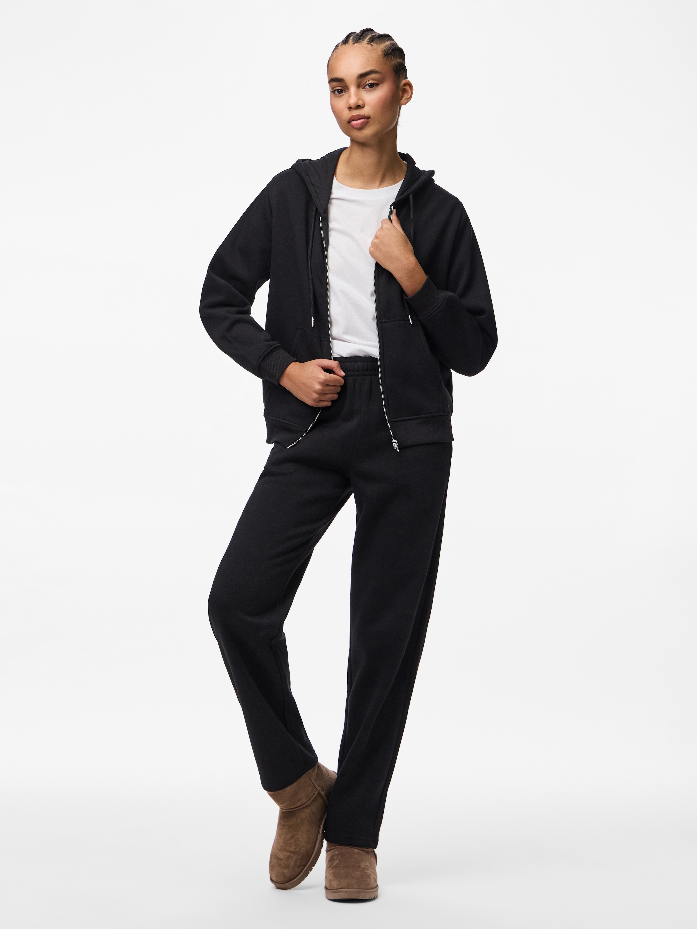 pieces Sweat à capuche »PCCHILLI LS ZIP HOODIE NOOS BC«, Baumwollmischung, regular fit
