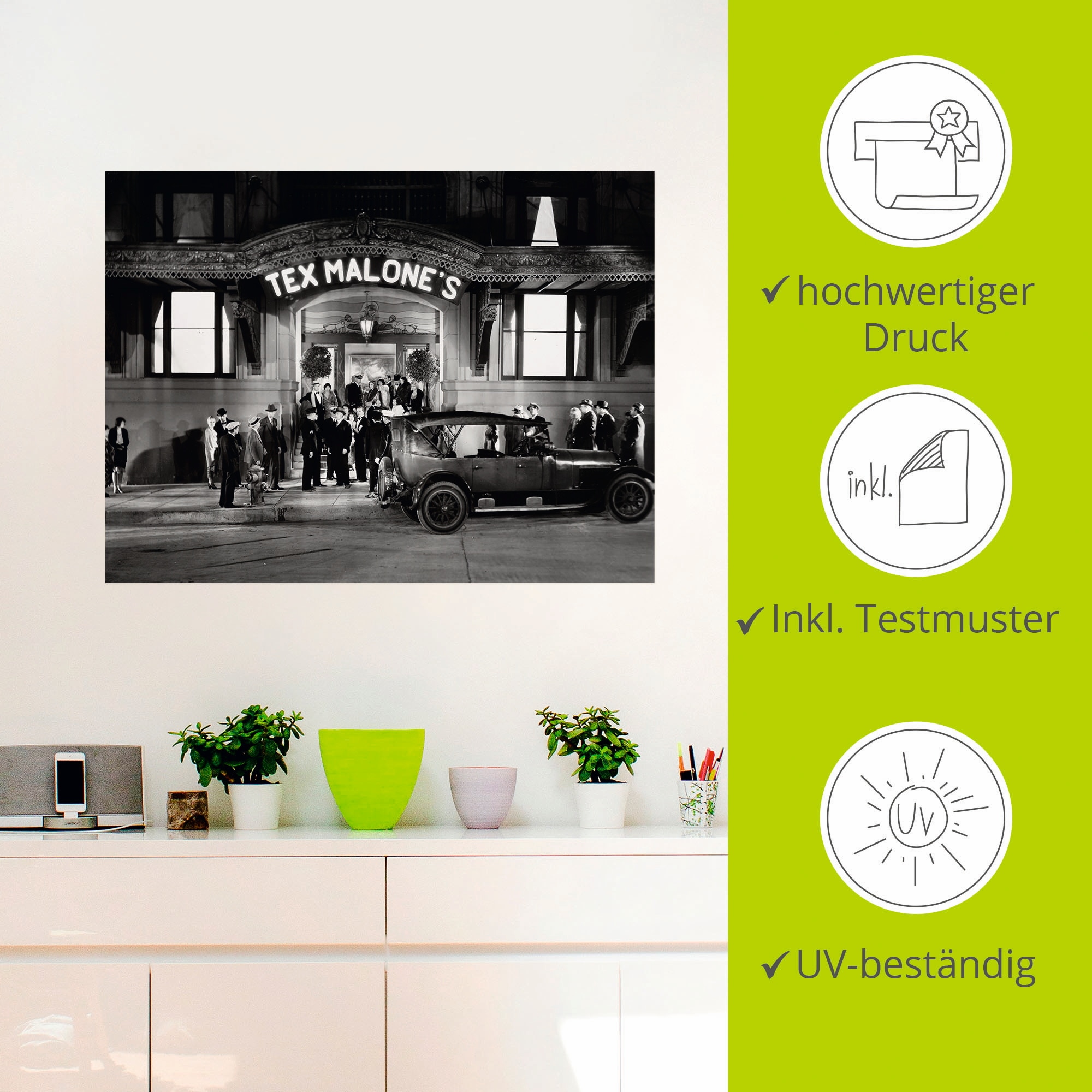 Artland Wandbild »Königin der Nachtclubs, 1929«, Film, (1 St.), als Leinwandbild, Wandaufkleber in verschied. Grössen