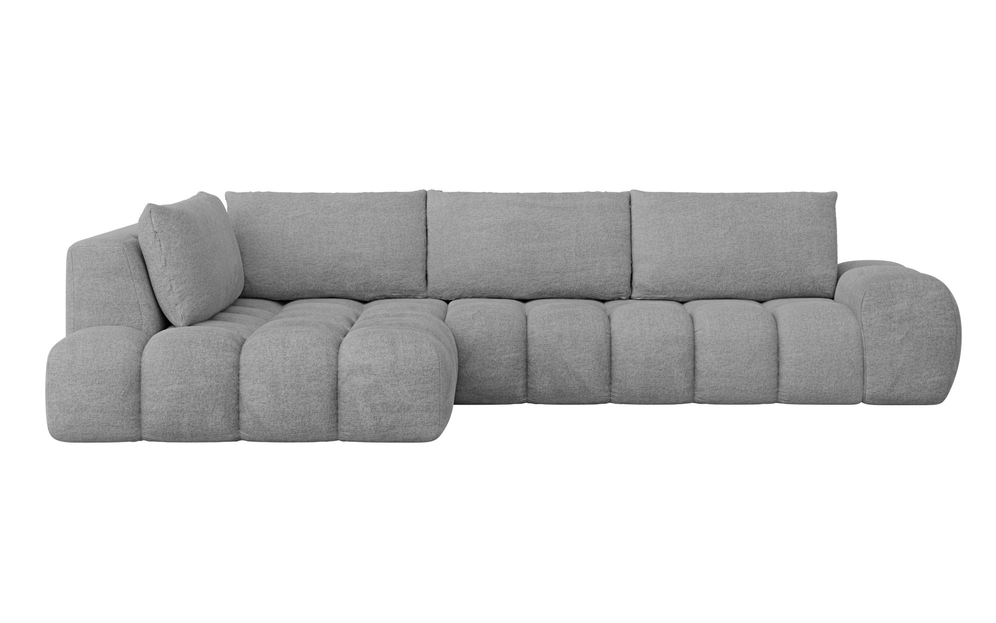 INOSIGN Ecksofa »AZITA klein, L-Form, elegant und bequem Designsofa«, lose Rückenkissen, traumhafte Steppung, Masse B/T/H: 296/176,5/89 cm