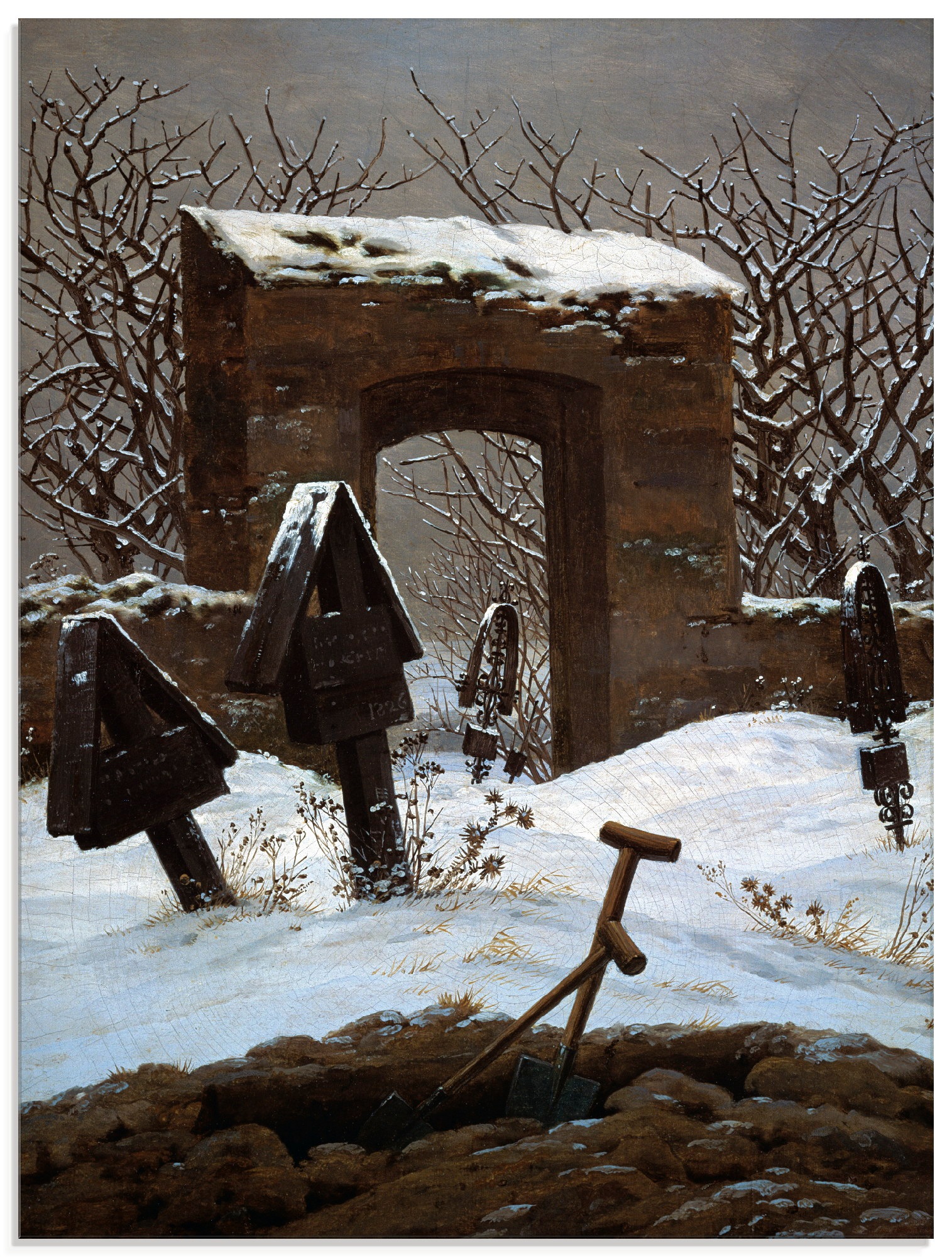 Image of Artland Glasbild »Friedhof im Schnee«, Architektonische Elemente, (1 St.) bei Ackermann Versand Schweiz