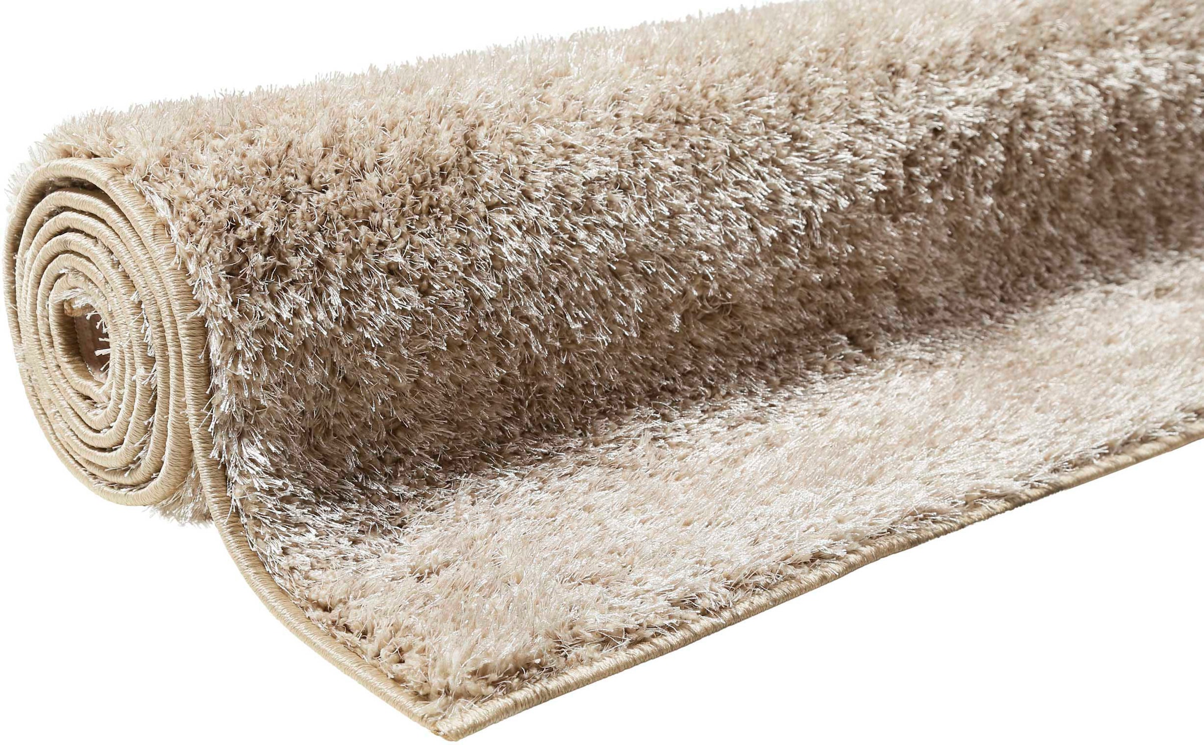 Esprit Hochflor-Teppich »Swagger Shag«, rechteckig, Wohnzimmer, Schlafzimmer, uni, waschbar, Antirutsch, gekettelt