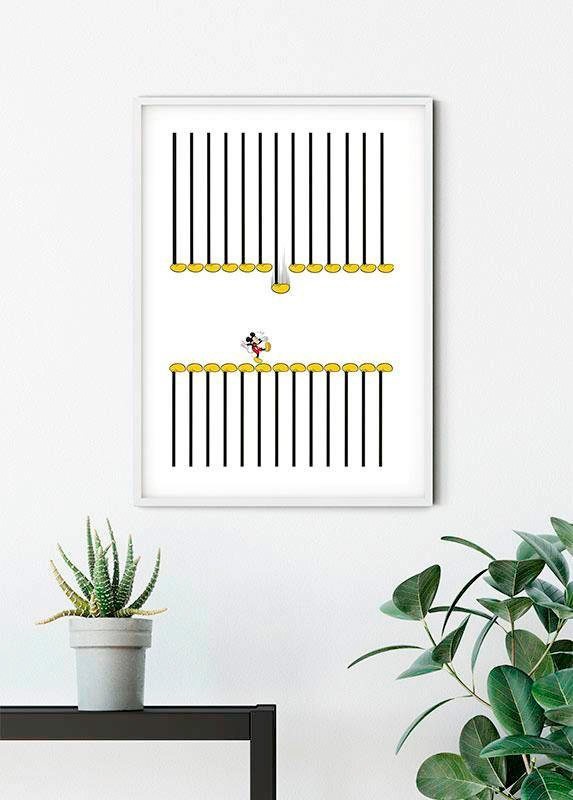 Komar Poster »Mickey Mouse Footlines«, Disney, (1 St.), Kinderzimmer, Schlafzimmer, Wohnzimmer