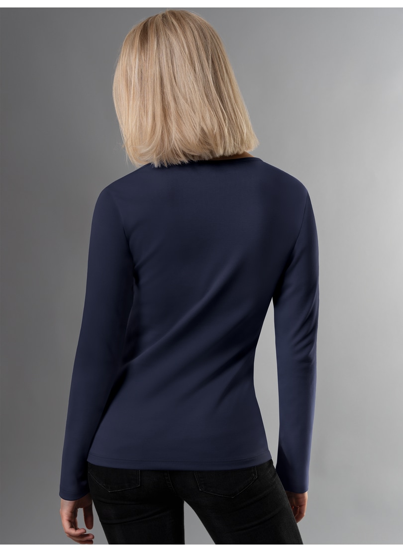 Trigema Longsleeve »TRIGEMA Langarmshirt mit Kristallsteinen«, (1 tlg.)