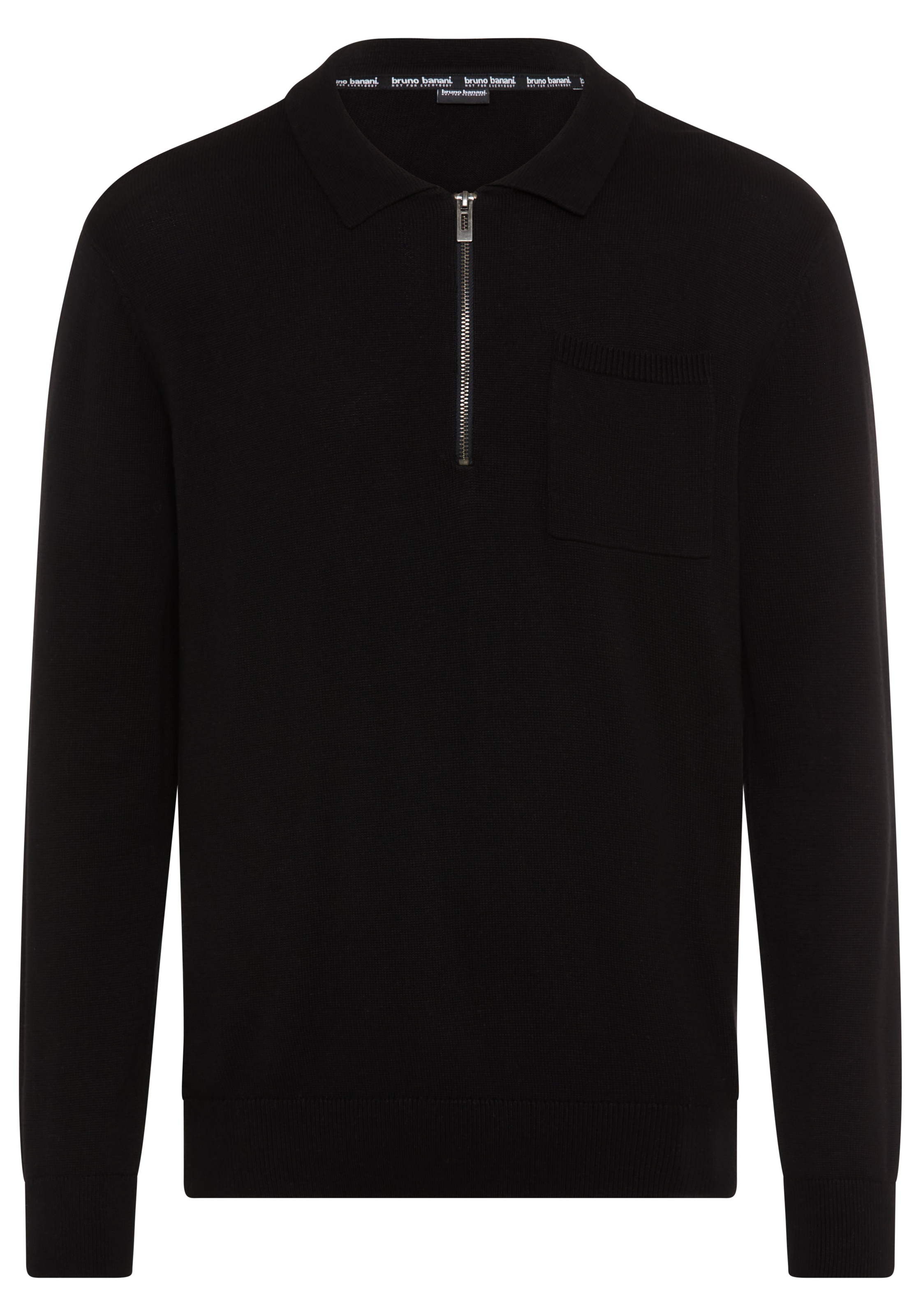 Bruno Banani Polokragenpullover, mit Reissverschluss und Brusttasche