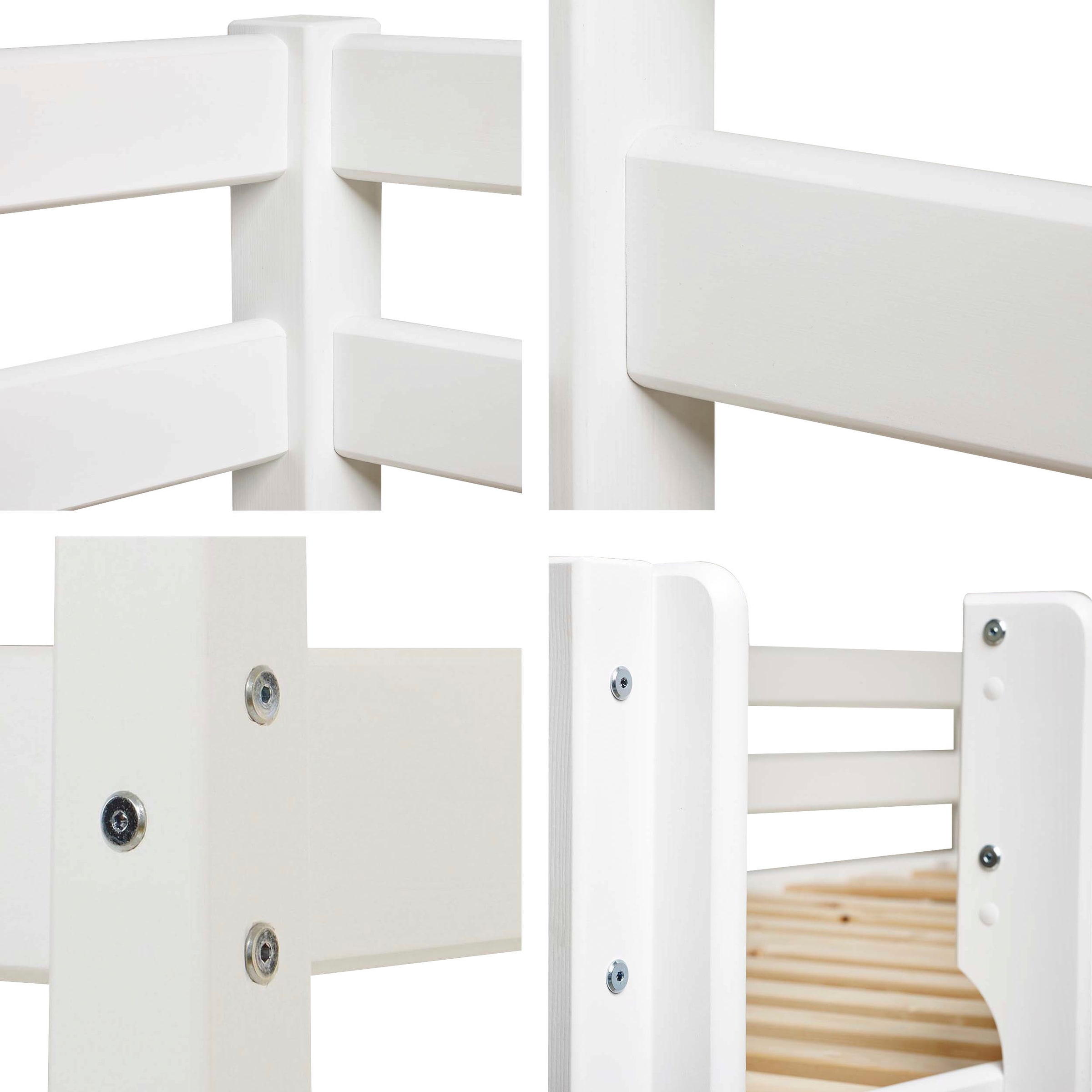 Hoppekids Lit superposé »ECO Comfort Kinderbett 90x200 oder 70x160 aus Massivholz in 4 Farben« TÜV, FSC und Nordisches Umweltzeichen – wahlweise mit Matratzen