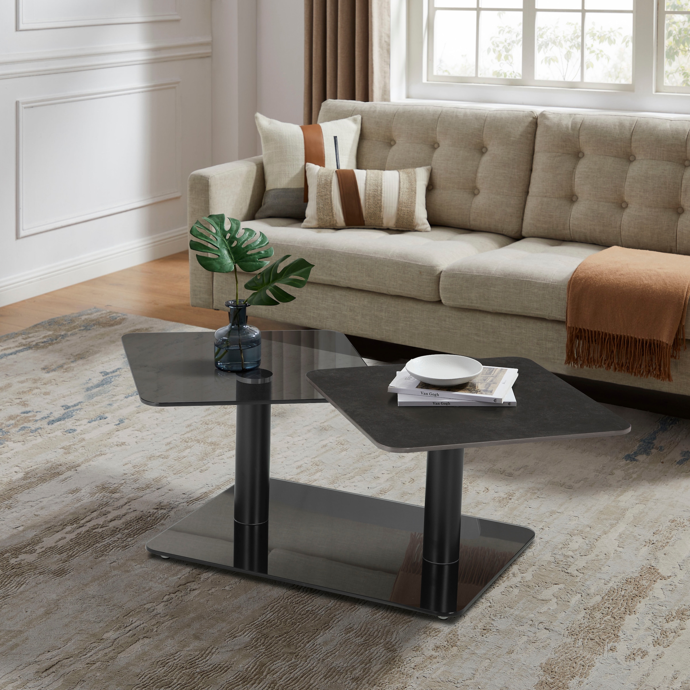 GOODproduct Couchtisch »Craco« mit verschiebbarer Ablagefläche im puristischen Design