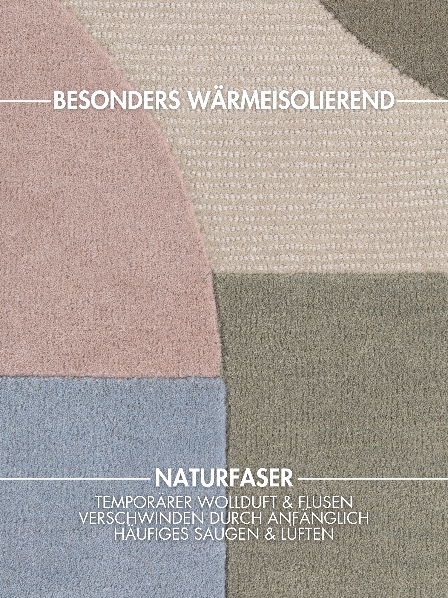 Ted Baker Tapis en laine »Piccadilly« Rectangulaire 17 mm Höhe Laine, tapis naturel, fait main, salon, chambre à coucher, coloré