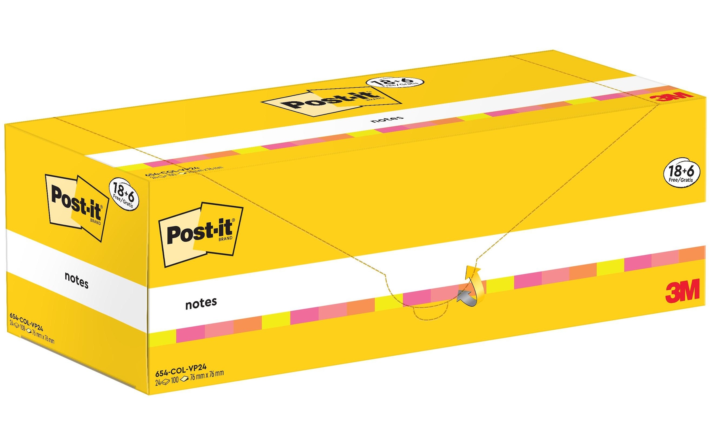 Post-it Notes Notizblock »3M 76 x 76 mm 18+6 Blöcke«