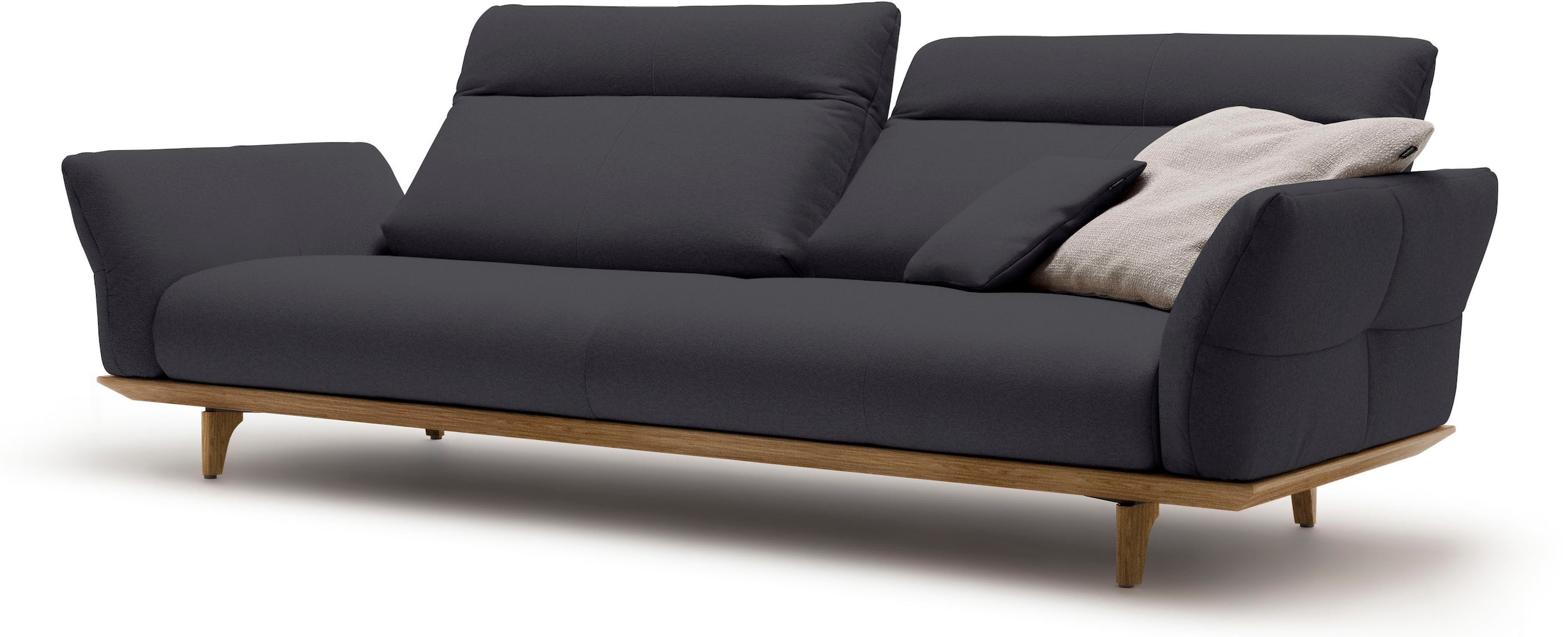 Creation BY ROLF BENZ 4 places »CR.460 mit verstellbarer Rückenlehne, Designsofa, bequem« socle en noyer, pieds en noyer, largeur 248 cm