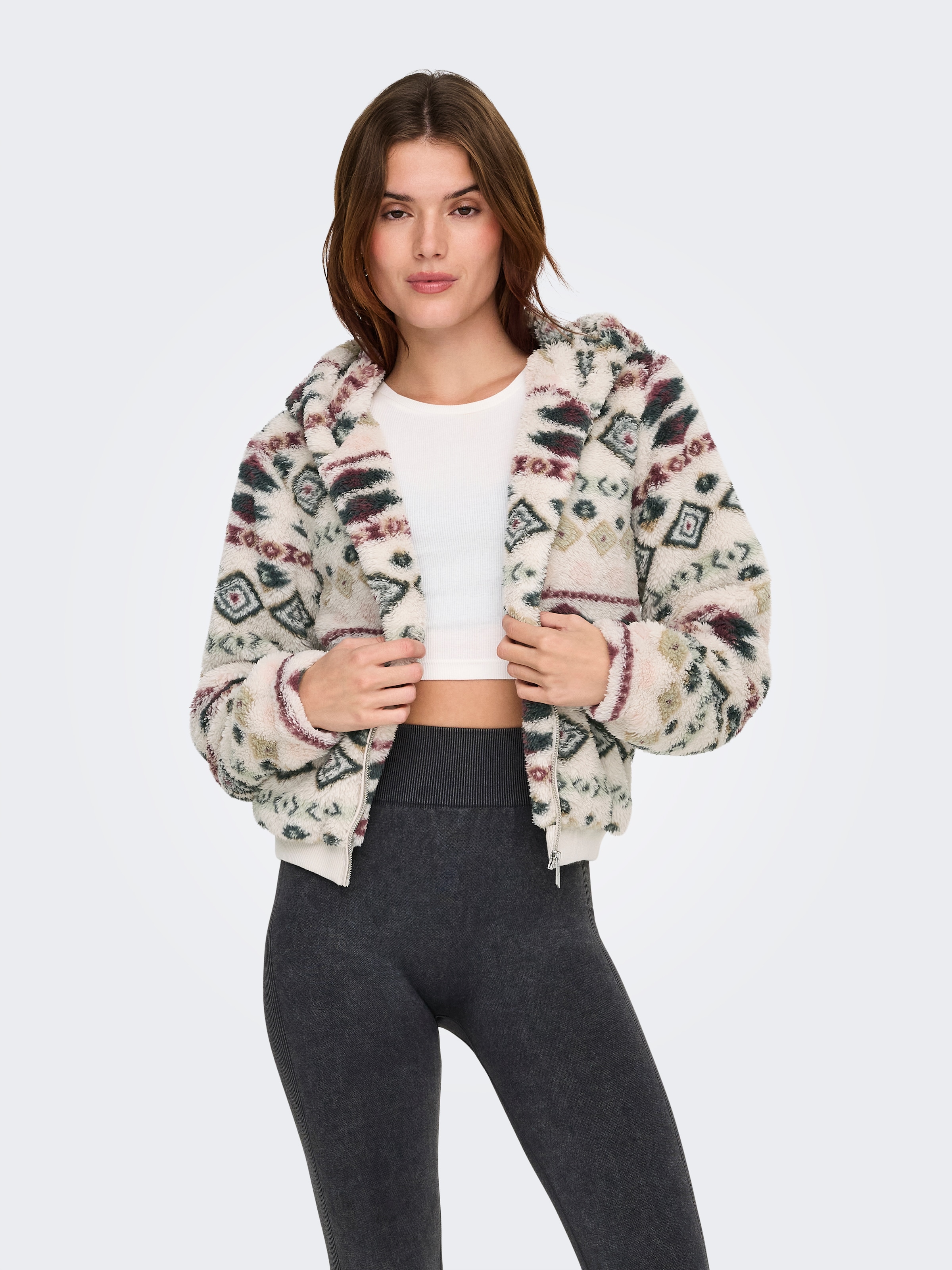 ONLY Outdoorjacke »ONLANNA CONTACT AOP HOOD JACKET OTW CS« mit Kapuze