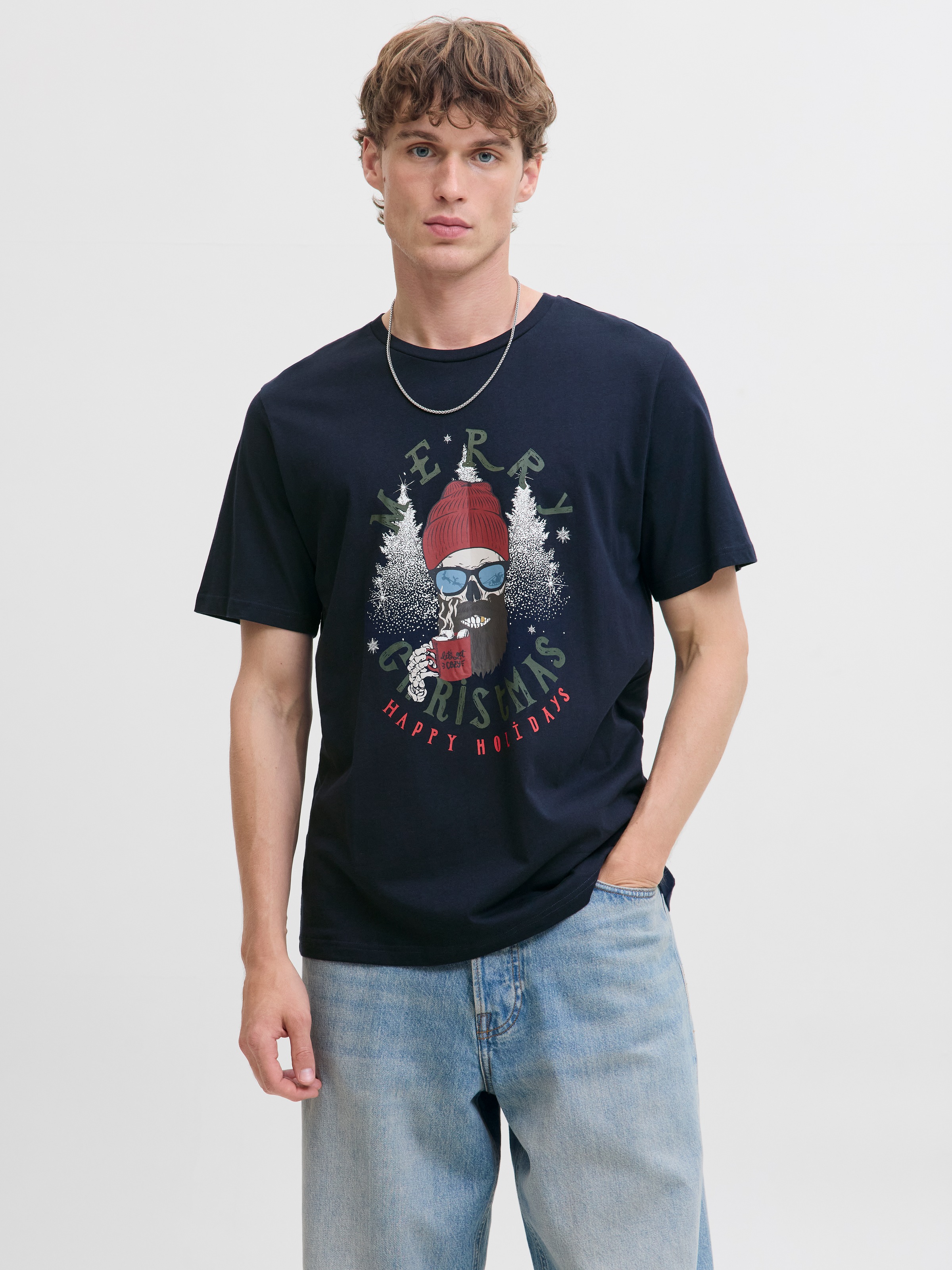 Image of Jack & Jones Kurzarmshirt "JJNOEL XMAS TEE SS CREW NECK"