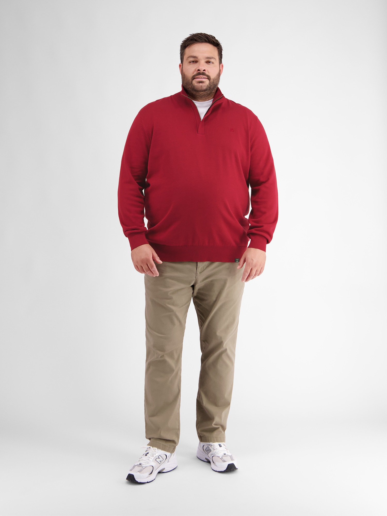 LERROS Strickpullover »Troyer in Flachstrickqualität«