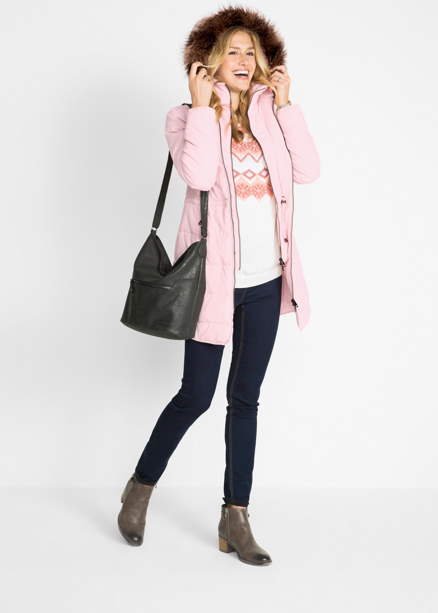 bonprix Steppjacke »Steppjacke mit Kapuze, gefüttert« mit Kapuze Steppjacke mit Kapuze, gefüttert