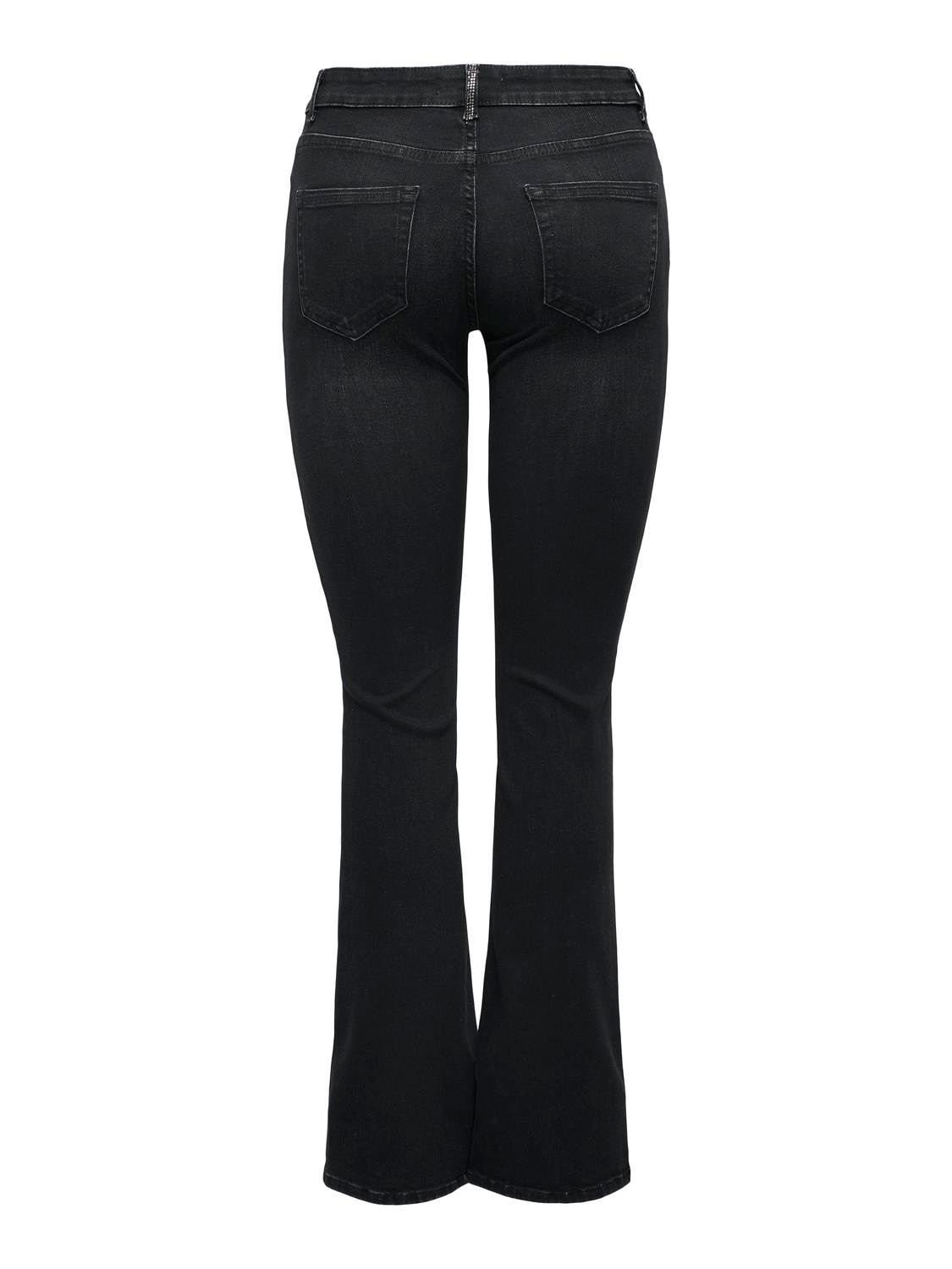 ONLY Bootcut-Jeans »ONLBLUSH RHINESTONE MID FLARE DNM TAI«