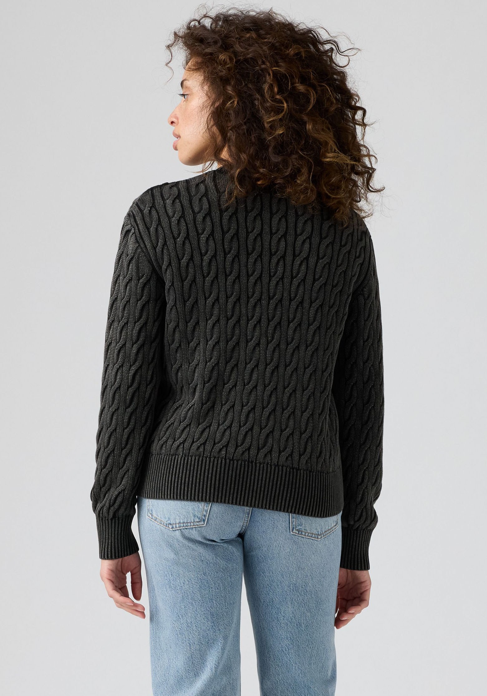 Levi's® Pull à col rond »BOYFRIEND CREW PU« Mit Zopfmuster