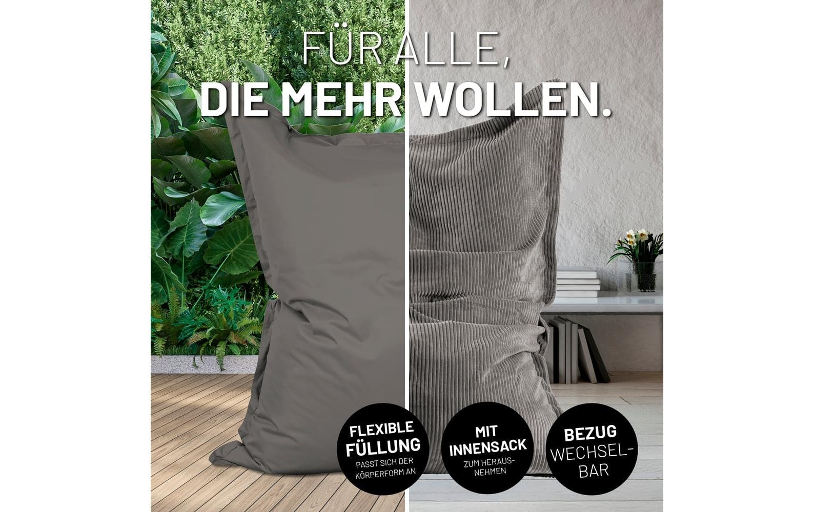 Lumaland Sitzsack »+ Cordhülle 380 l« 3 Stk. tlg.