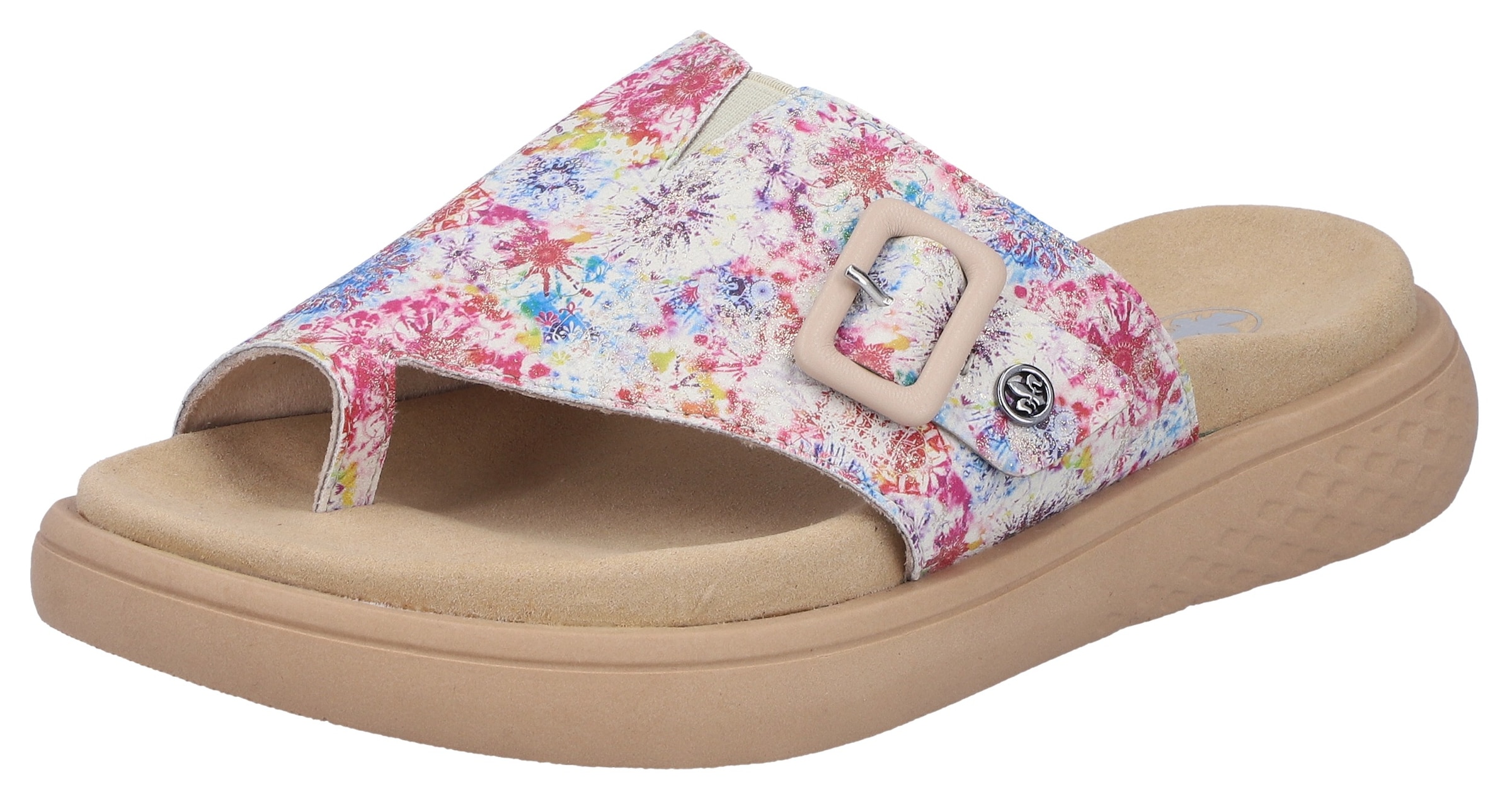 Image of Rieker Zehentrenner Pantolette, Sommerschuh, Hausschuh zum Schlupfen