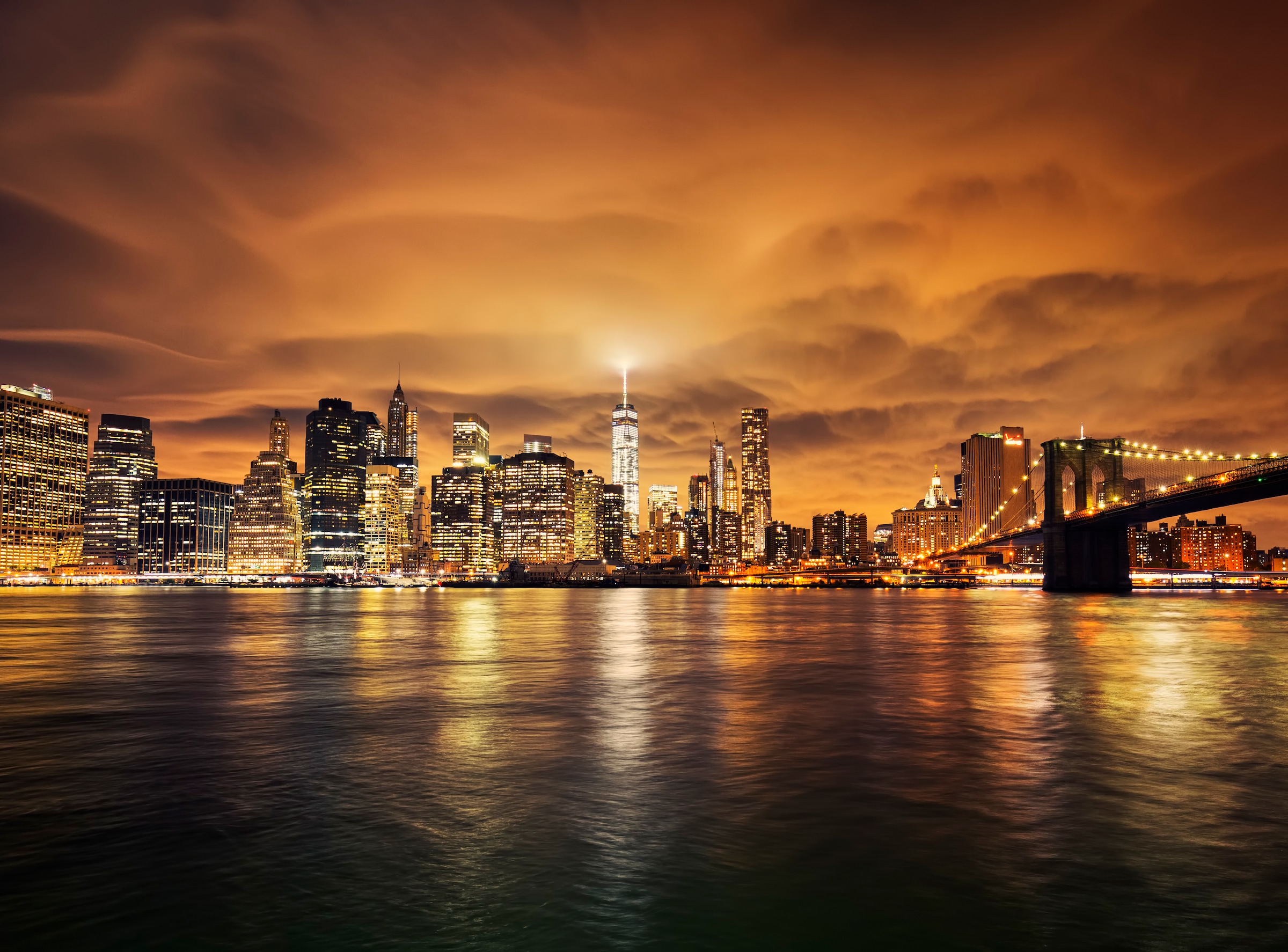 Image of Papermoon Fototapete "Manhattan at Sunset" glatt