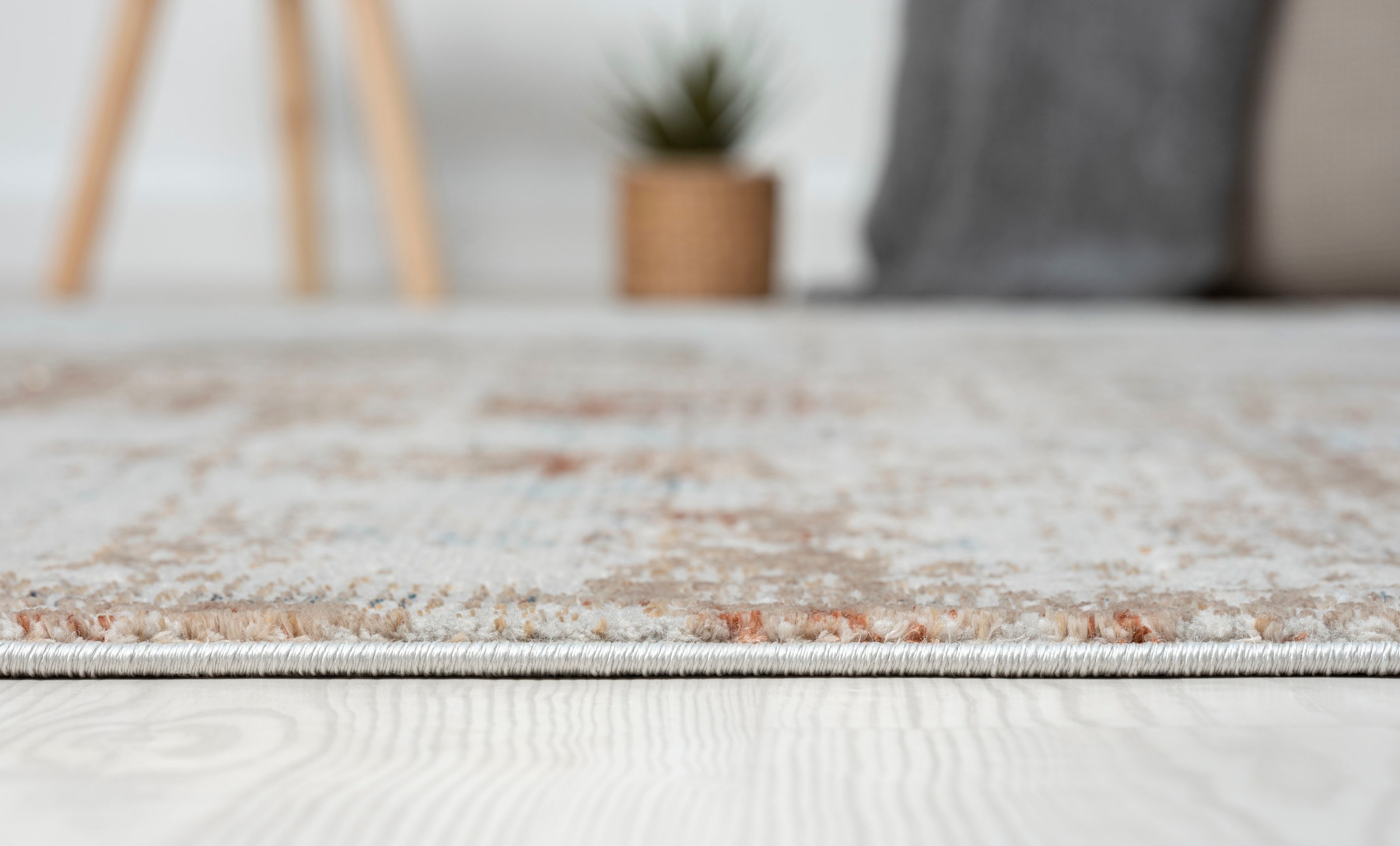 Myflair Möbel & Accessoires Tapis »Esme 2« Rectangulaire 8 mm Höhe Kurzflor, Vintage Look, mit Fransen, besonders weich durch Microfaser