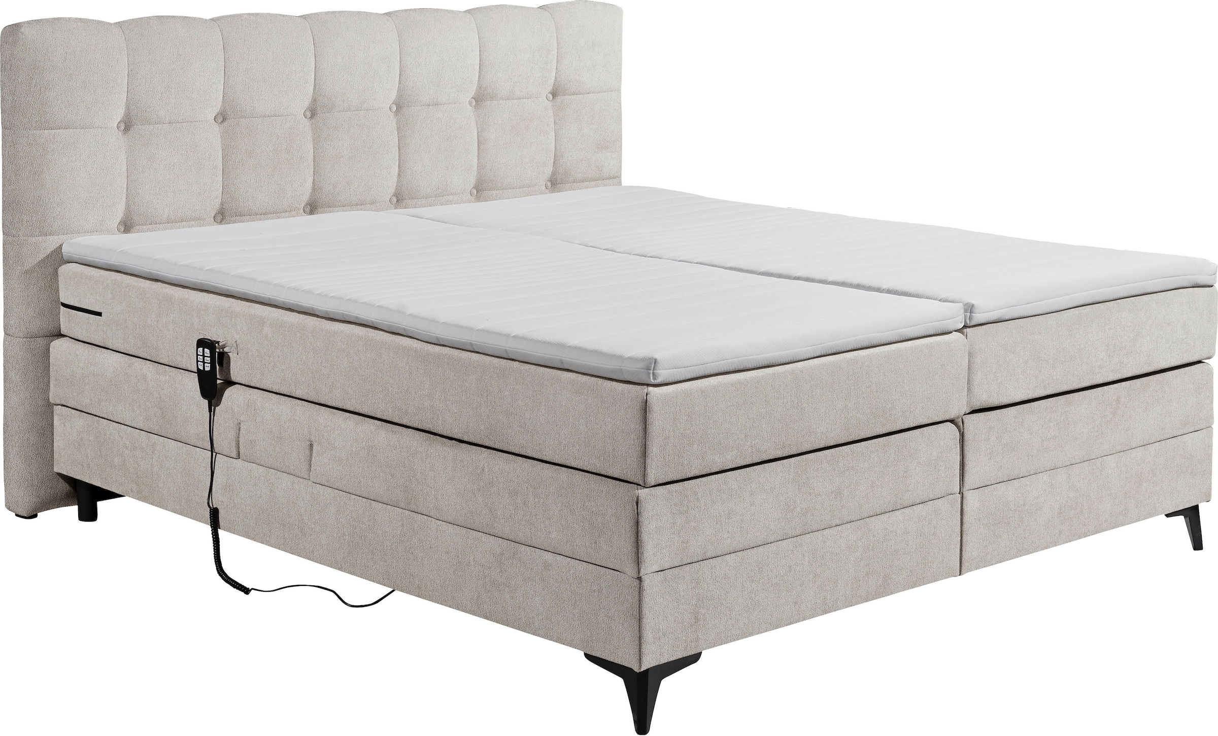 ED EXCITING DESIGN Lit boxspring »Atlas 180x200cm, elektrisch verstellbar« incl. surmatelas, matelas à 7 zones, réglable électriquement