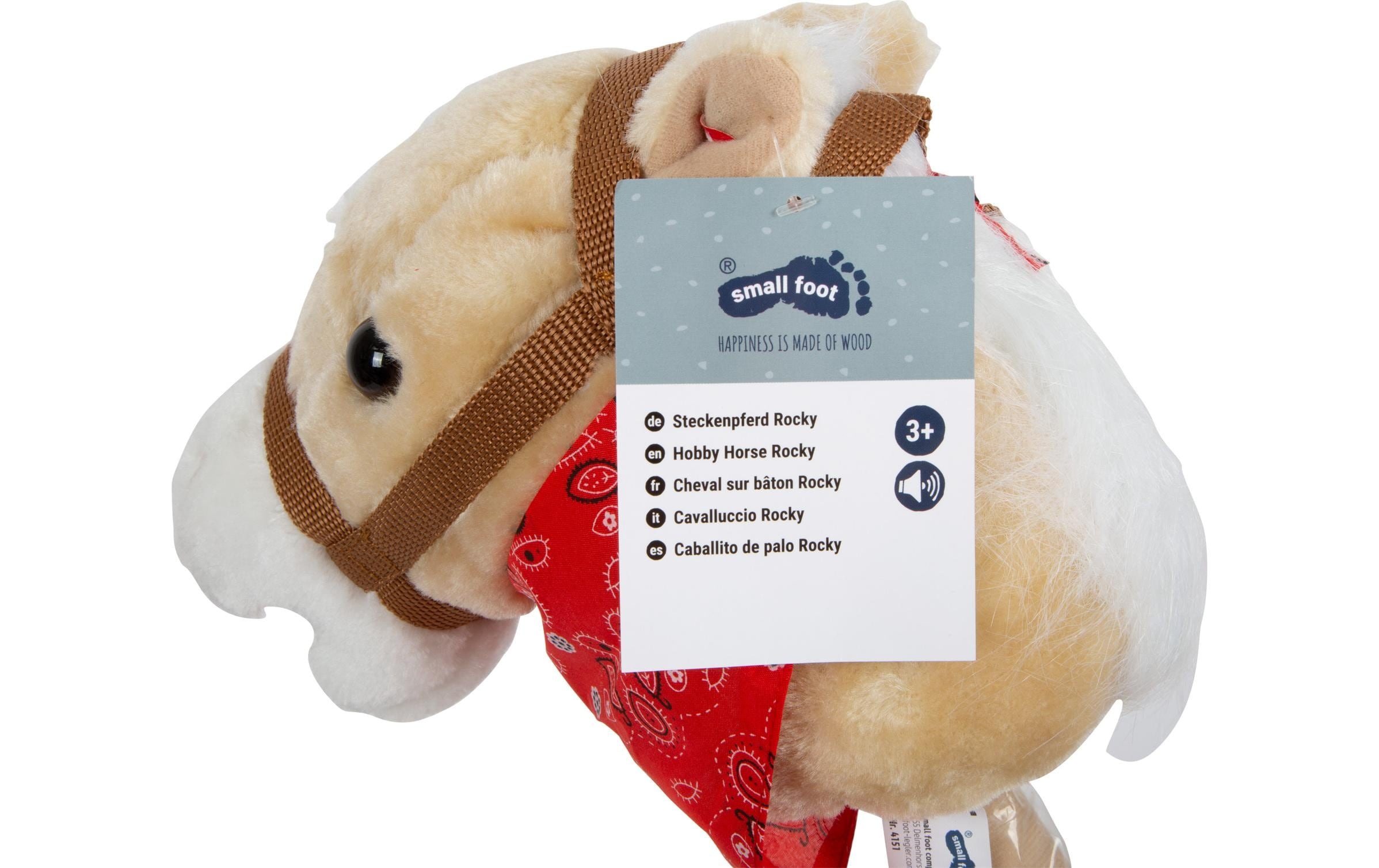 Small Foot Steckenpferd »«Rocky» Beige/Nature/Rot«