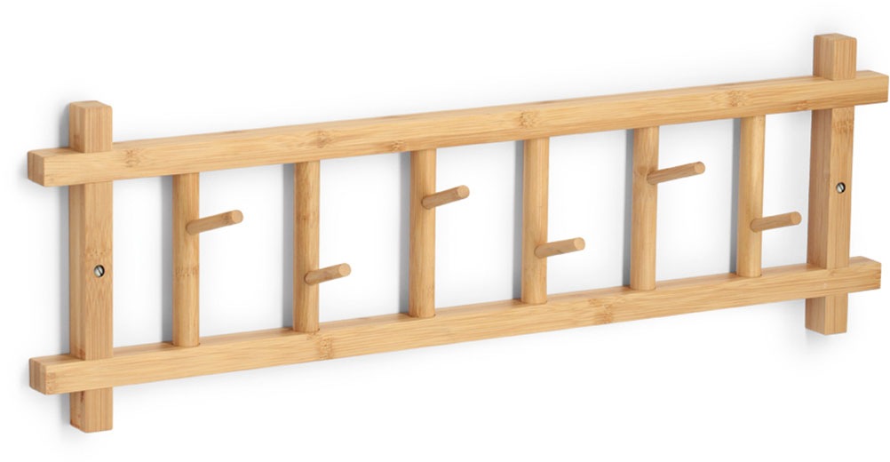 Image of Zeller Present Garderobenleiste "Wandgarderobe, Bambus" hochwertiges Material, 6 Haken