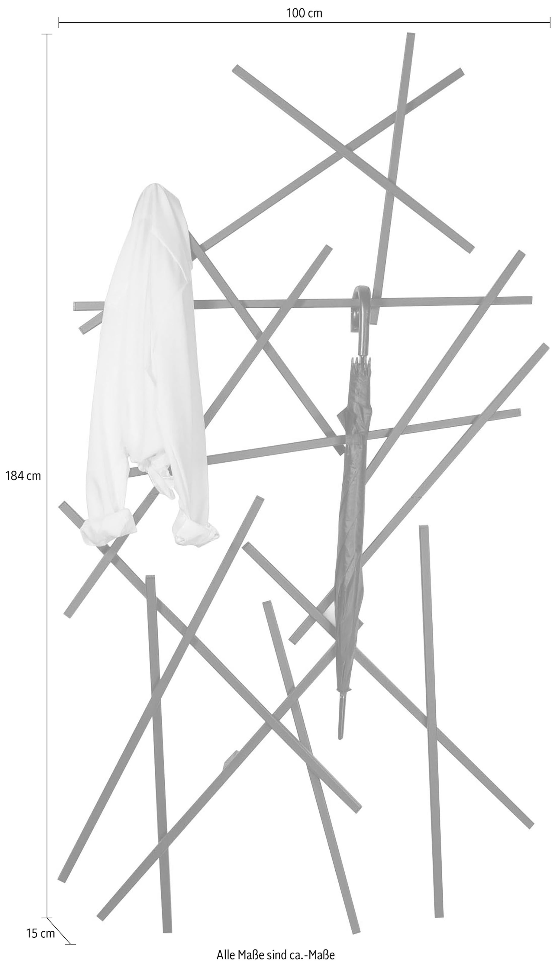 Spinder Design Garderobenleiste »MATCHES« Breite 100 cm, Höhe 184 cm