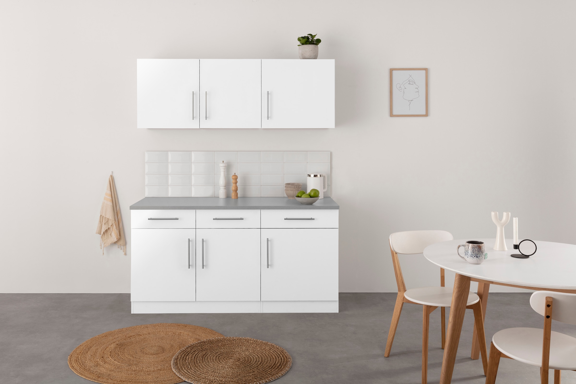 wiho Küchen Pantryküche »"Cali"«, ohne E-Geräte, Breite 160 cm