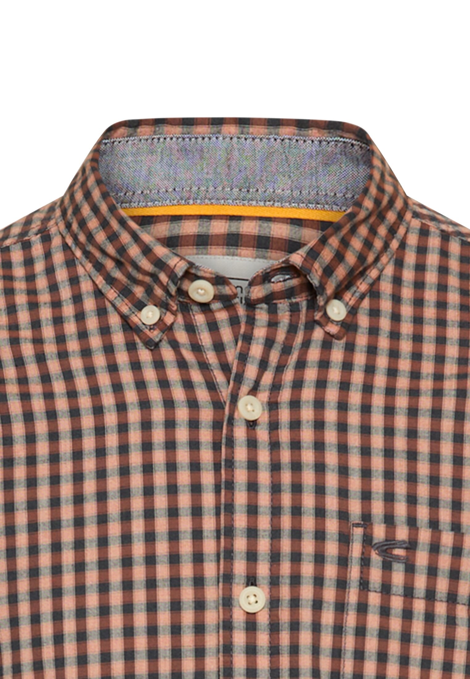 camel active Karohemd mit Logo Stickerei