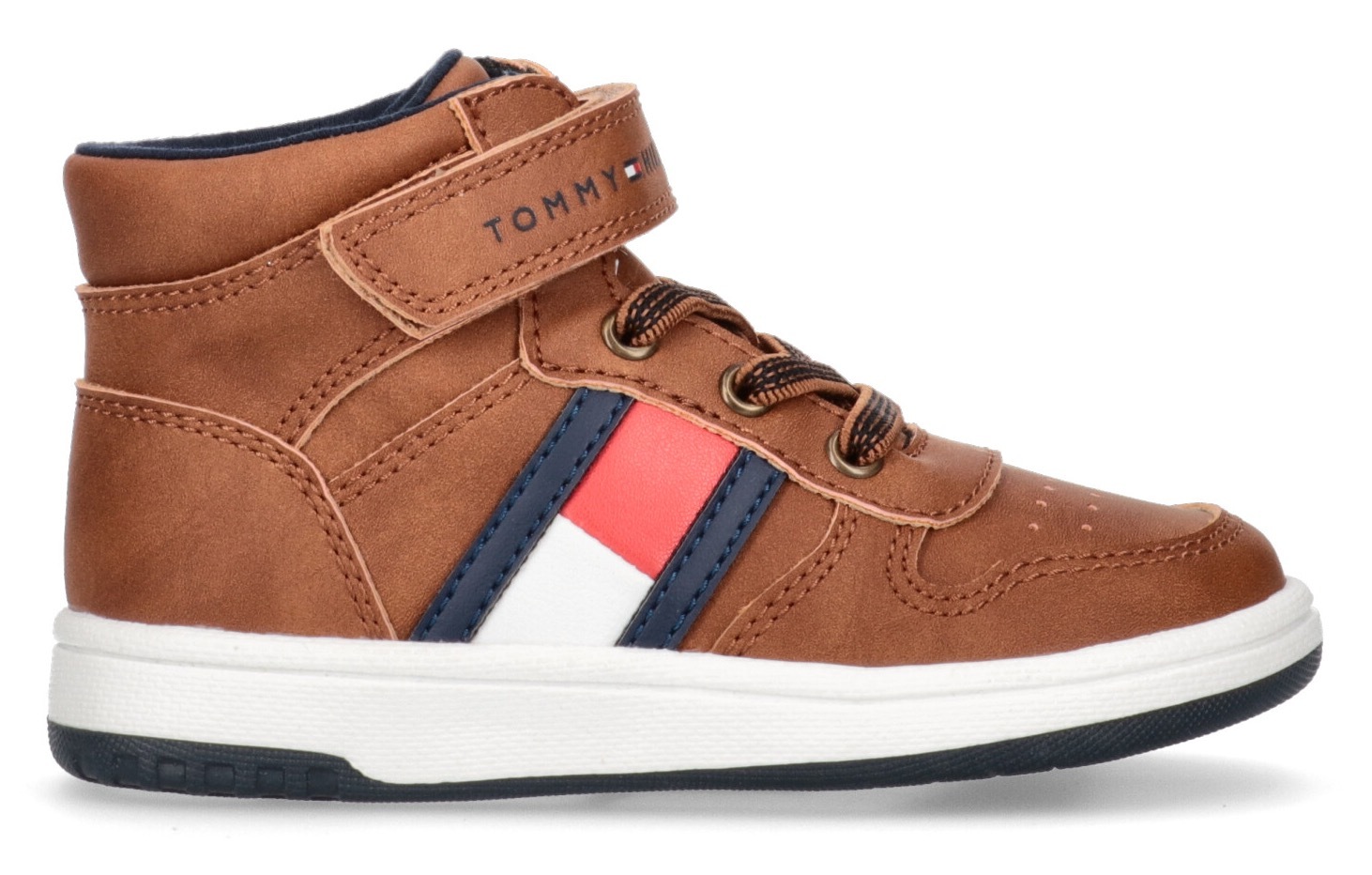 Image of Tommy Hilfiger Sneaker »HIGT TOP LACE-UP/VELCRO SNEAKER«, mit seitlicher Logoflag bei Ackermann Versand Schweiz