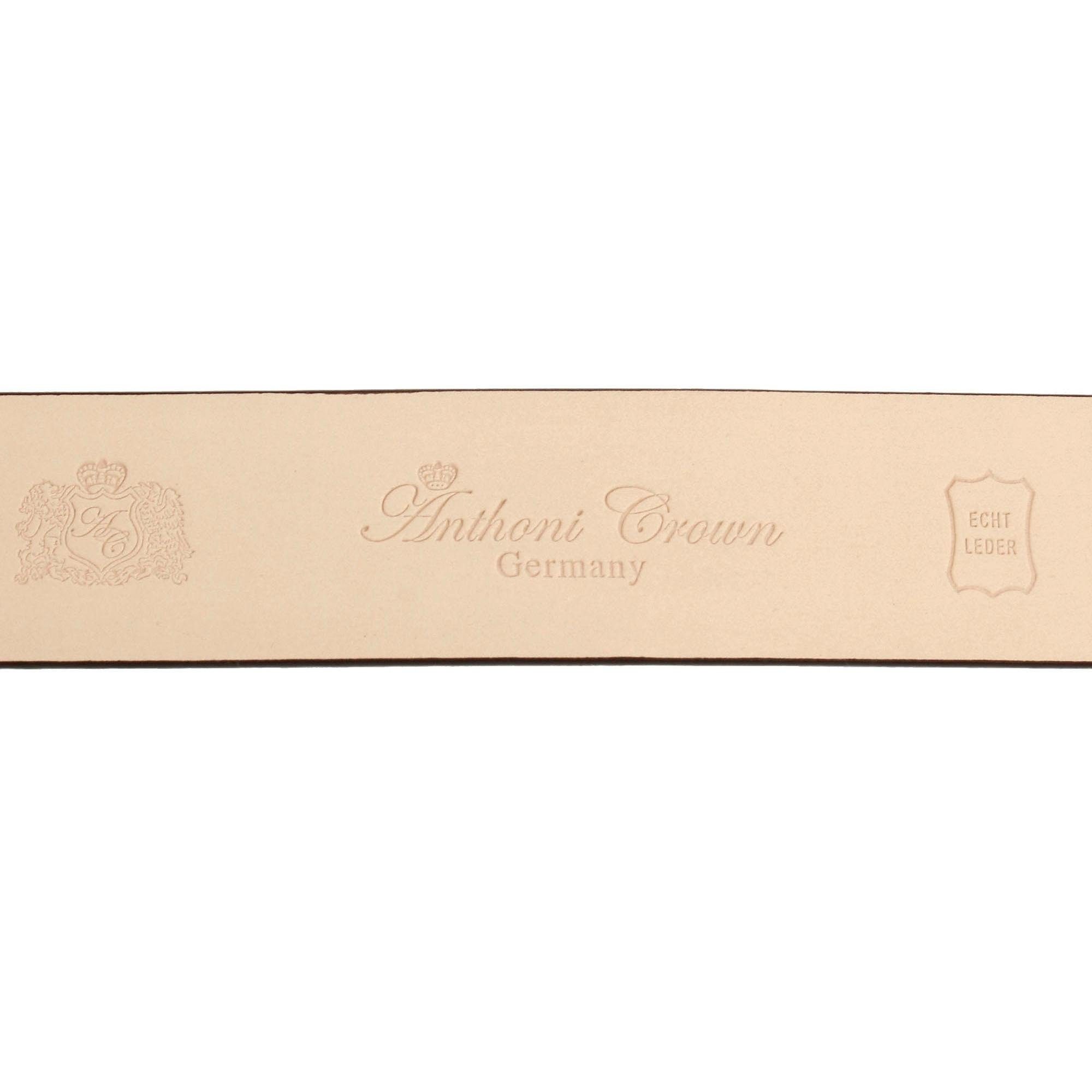 Anthoni Crown Ledergürtel Gürtel aus innovativem Leder mit kleiner eckiger Schliesse