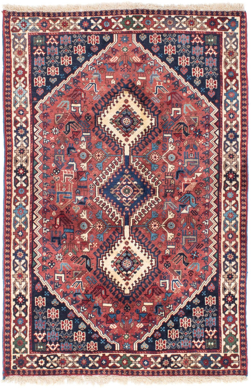 Image of morgenland Hochflor-Läufer »Hamadan Medaillon Rosso chiaro 196 x 65 cm«, rechteckig, 1 mm Höhe, Handgeknüpft bei Ackermann Versand Schweiz