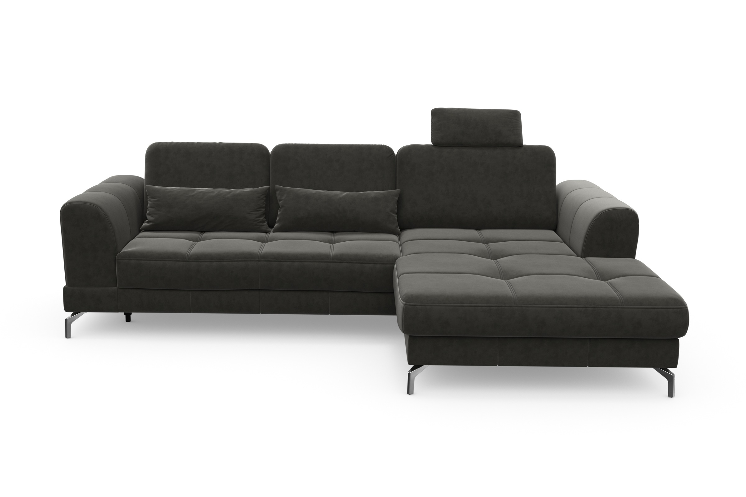 sit&more Ecksofa »Bendigo L-Form«, inklusive Sitztiefenverstellung, Bodenfreiheit 12 cm, in 2 Fussfarben