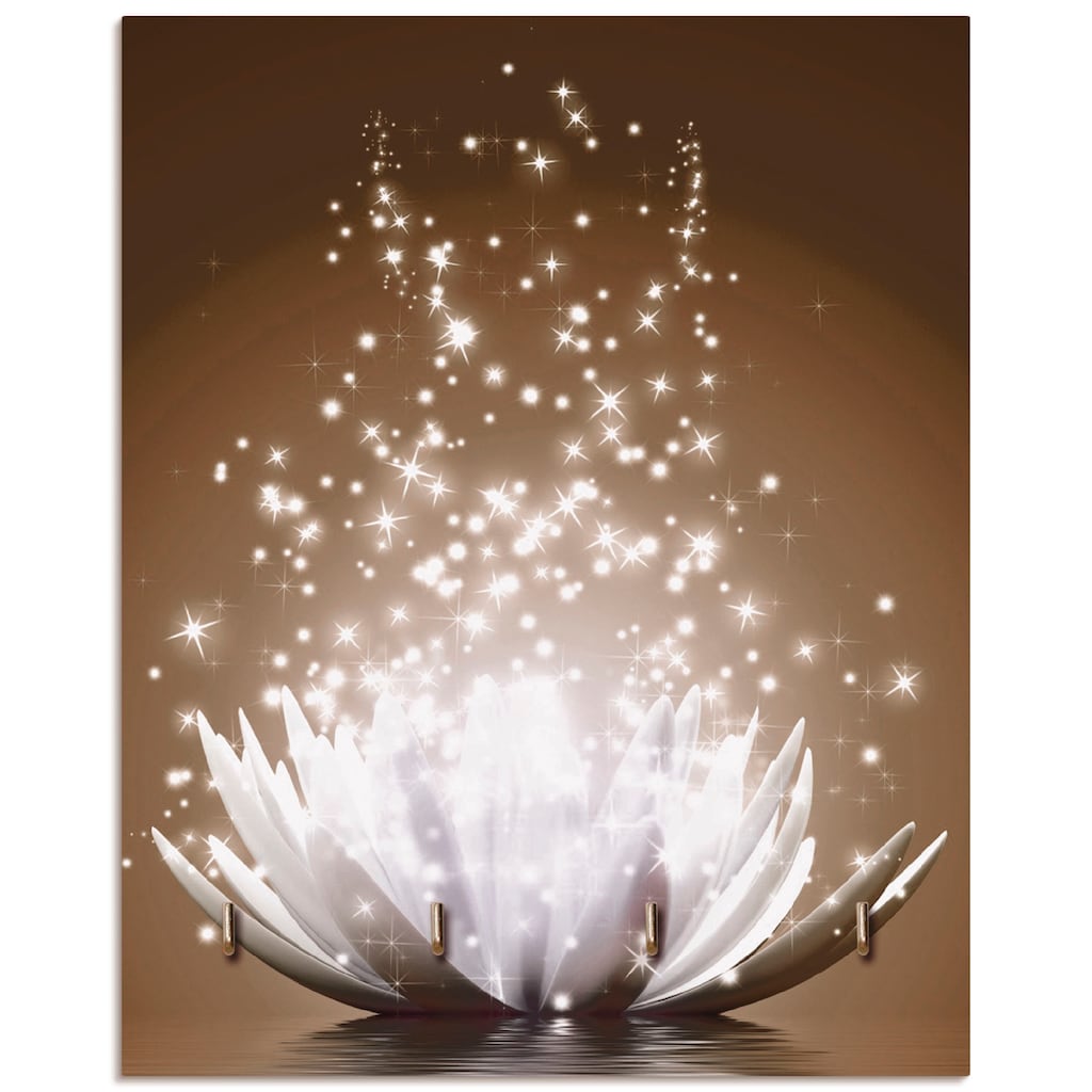 Artland Hakenleiste »Magie der Lotus-Blume braun«