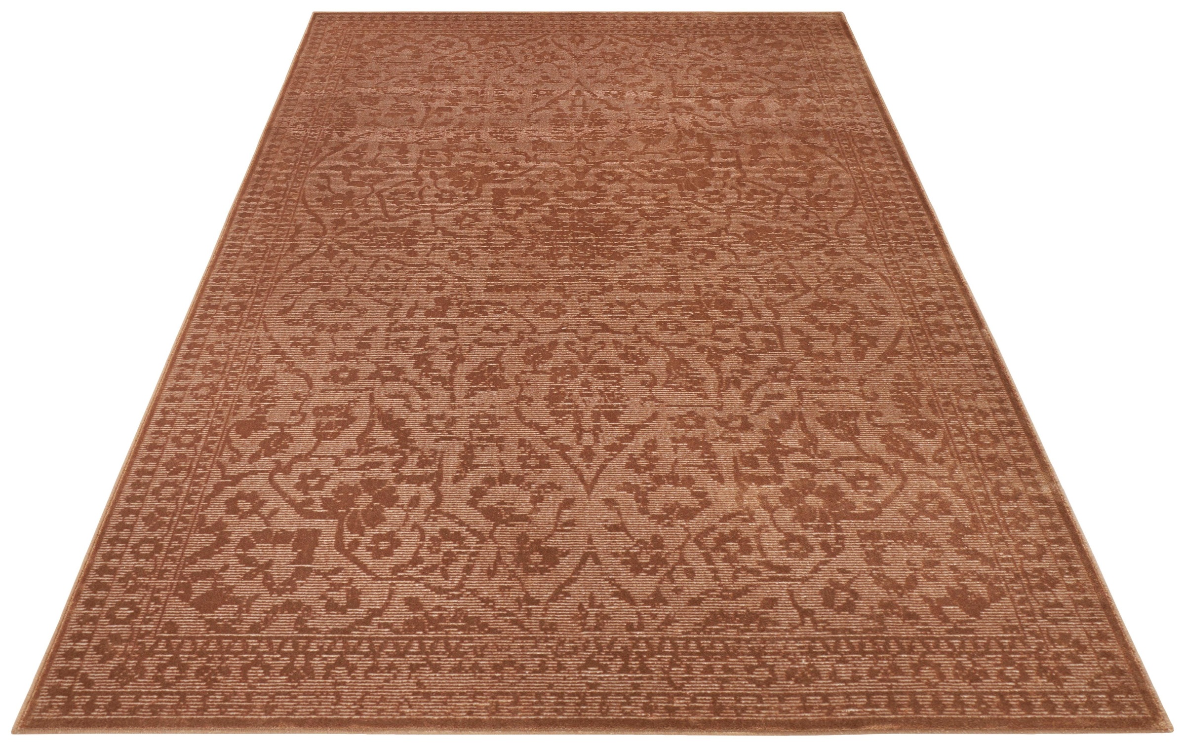 Image of ELLE DECORATION Teppich »Blavet«, rechteckig, 6 mm Höhe, Kurzflor, Vintage Design, samtige Oberfläche, Seiden Optik, Wohnzimmer, Schlafzimmer, Robust, Pflegeleicht bei Ackermann Versand Schweiz