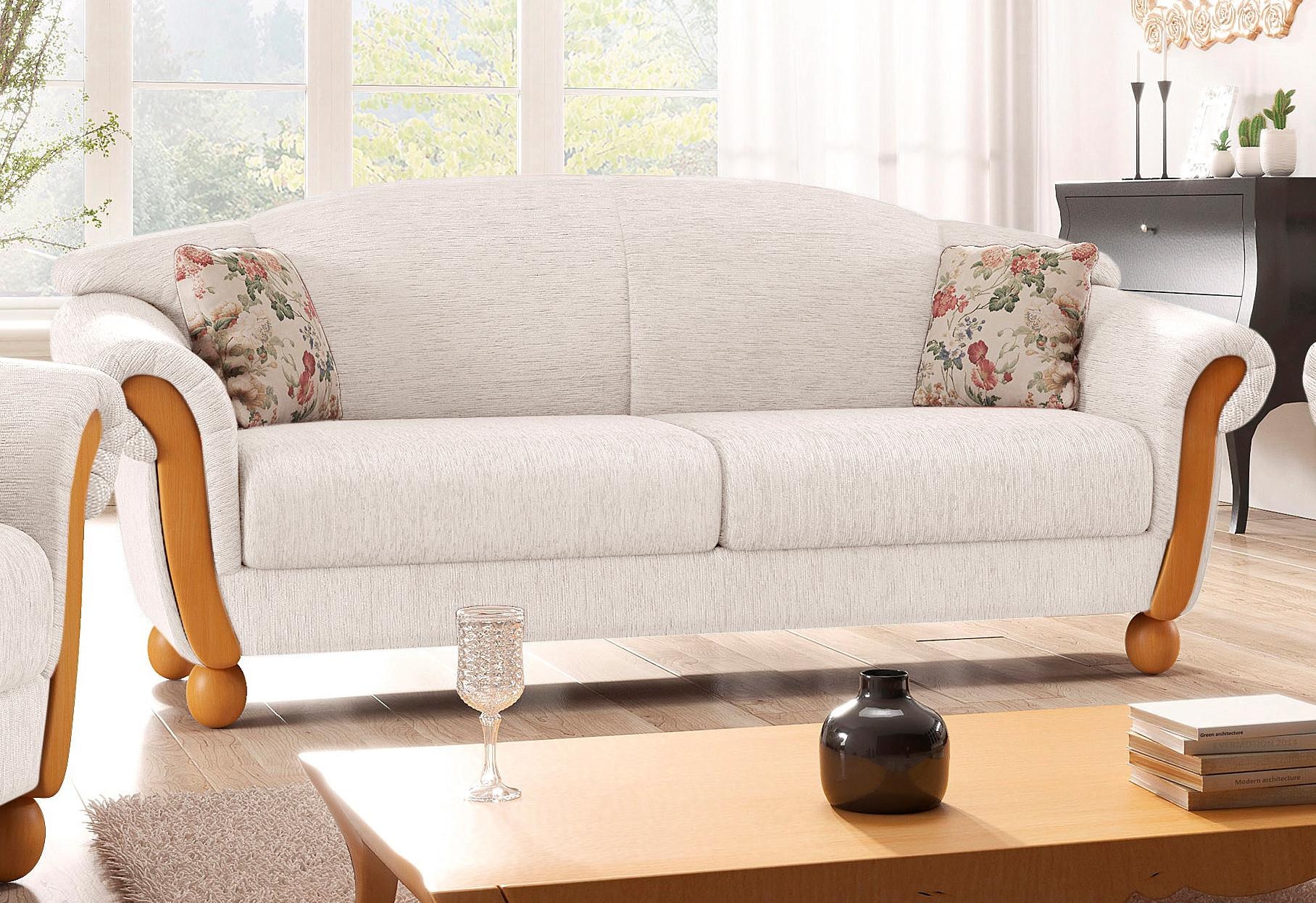 Image of Home affaire 3-Sitzer "Milano, bequemes Sofa mit geschwungenen Armlehnen, Landhaus-Stil"