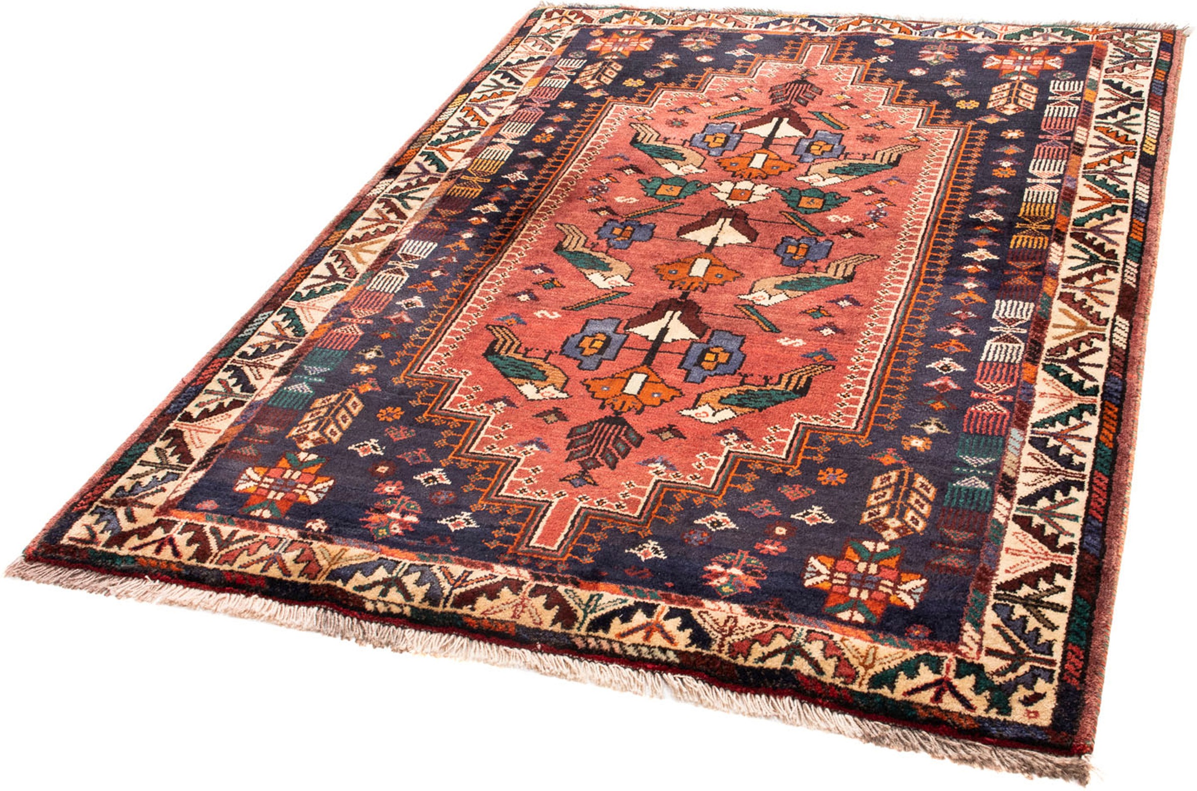 Image of morgenland Orientteppich »Perser - Nomadic - 168 x 128 cm - dunkelblau«, rechteckig, 10 mm Höhe, Wohnzimmer, Handgeknüpft, Einzelstück mit Zertifikat bei Ackermann Versand Schweiz