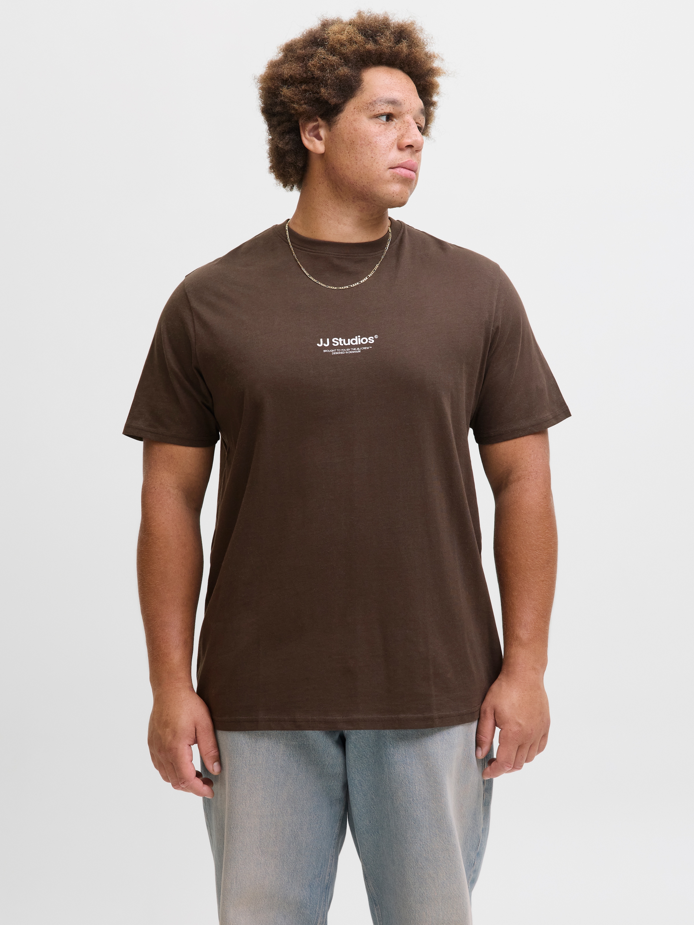 Jack & Jones PlusSize Shirt à col rond »JJESOHO TEE SS CREW NECK NOOS PLS« Baumwolle, regular fit