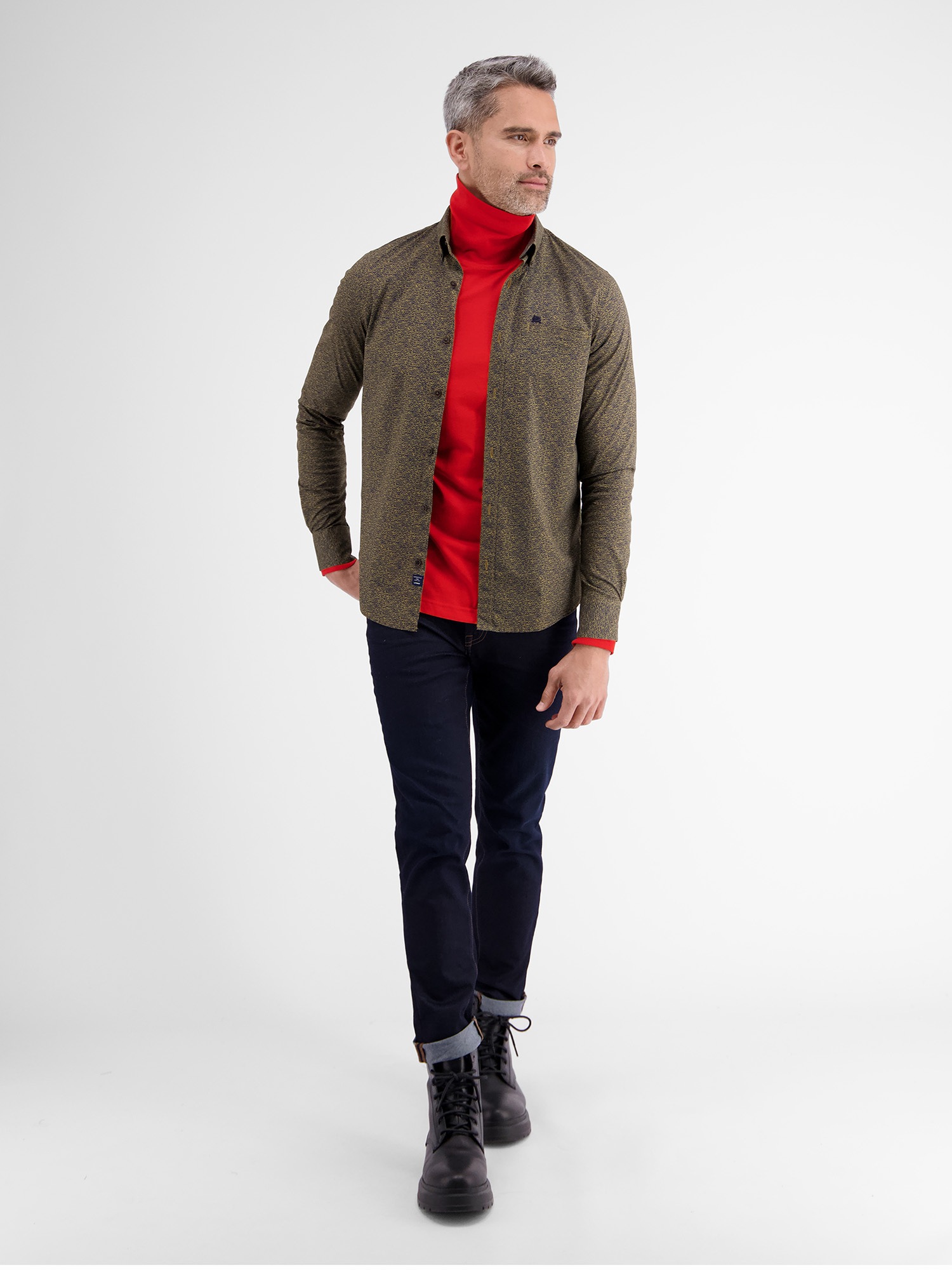 LERROS Chemise à manches longues »LERROS Poplinhemd mit Alloverprint«