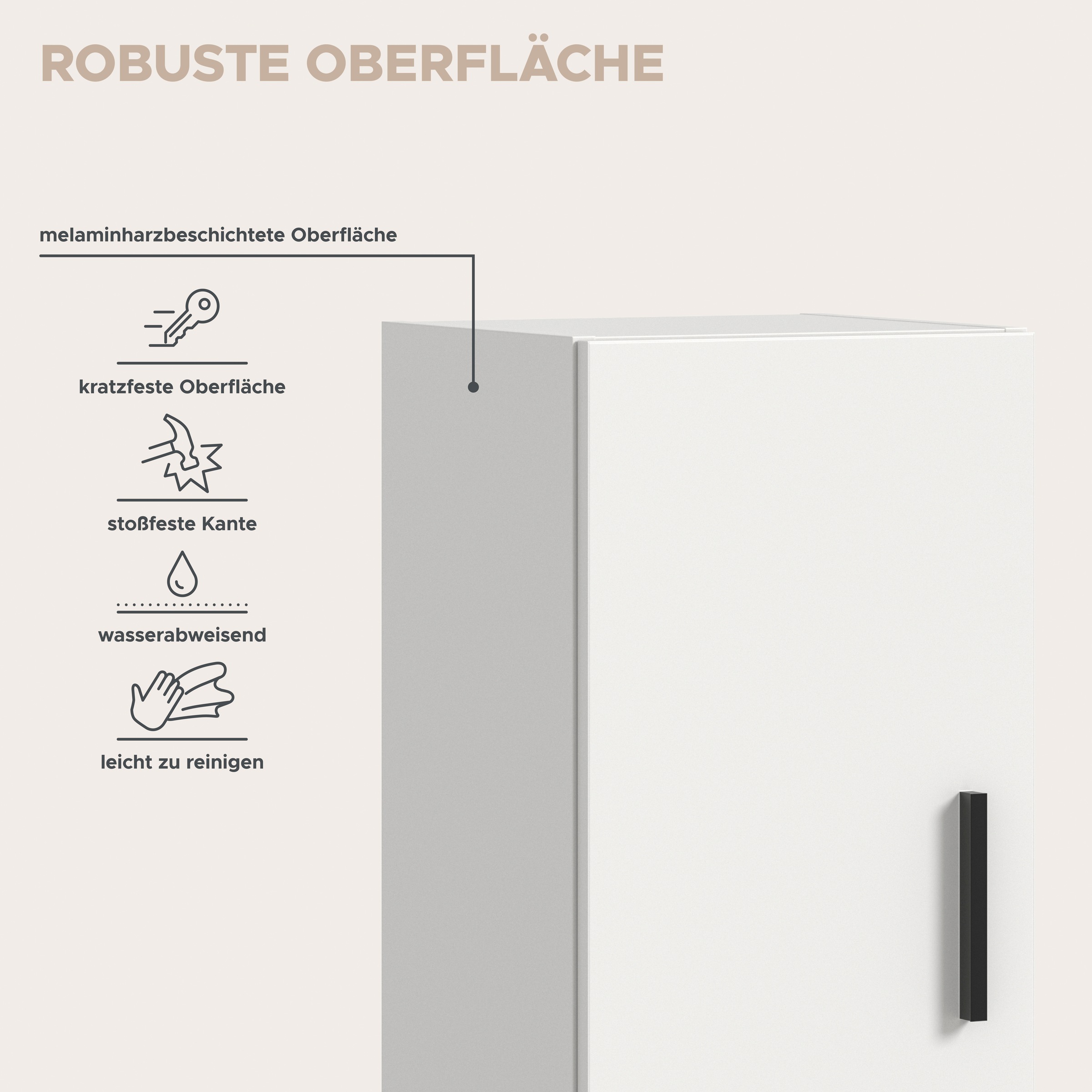 Home affaire Set d'armoires »ENESTE, 6-teilig, in verschiedenen Farben, individuell kombinierbar« Nombreuses possibilités de combinaison, debout ou suspendu, 2 cuis tlg.