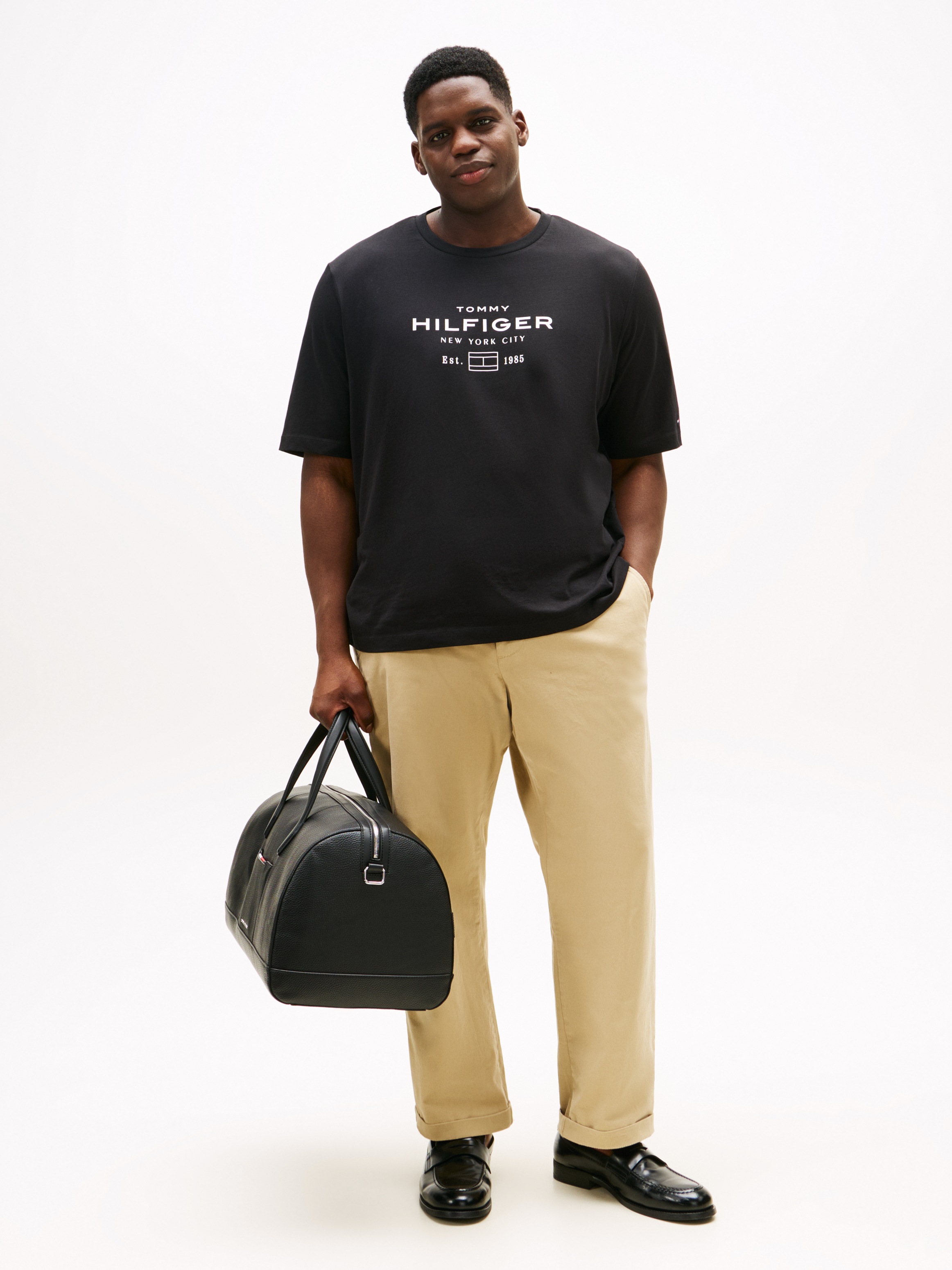 Tommy Hilfiger Big & Tall T-Shirt »HILFIGER STACK GRAPHIC TEE«, Grosse Grössen