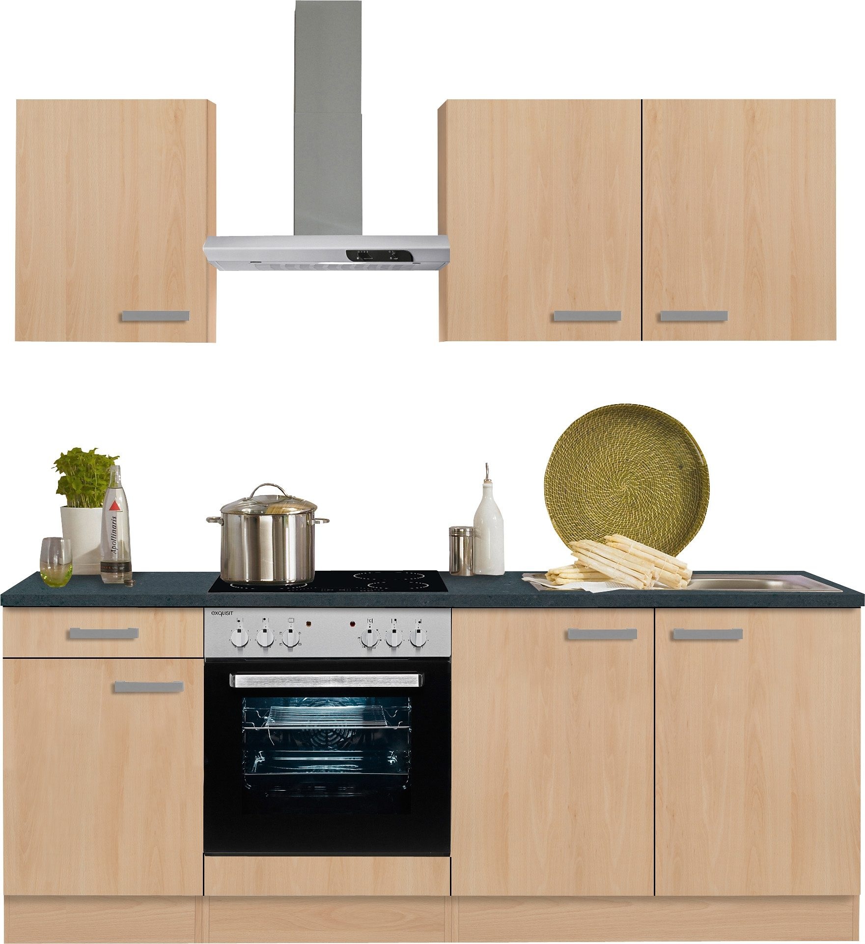 Image of OPTIFIT Küchenzeile »Odense«, ohne E-Geräte, Breite 210 cm, mit 28 mm starker Arbeitsplatte, mit Gratis Besteckeinsatz bei Ackermann Versand Schweiz